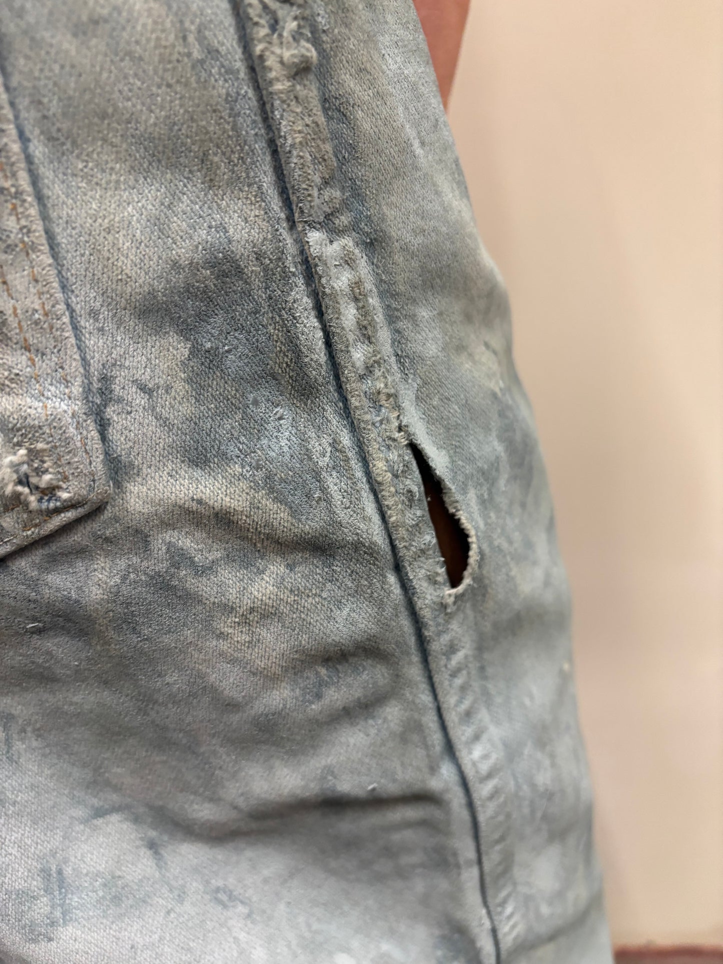 Vintage Wrangler Hand Painted Blue Jeans