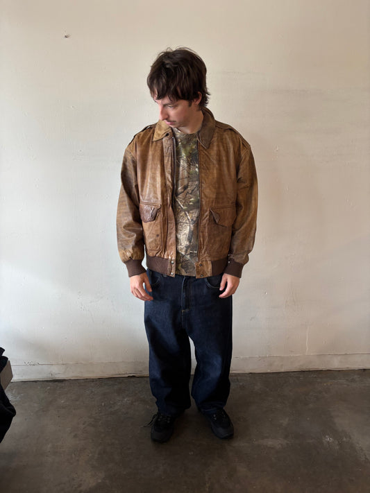 Vintage Brown Leather Jacket