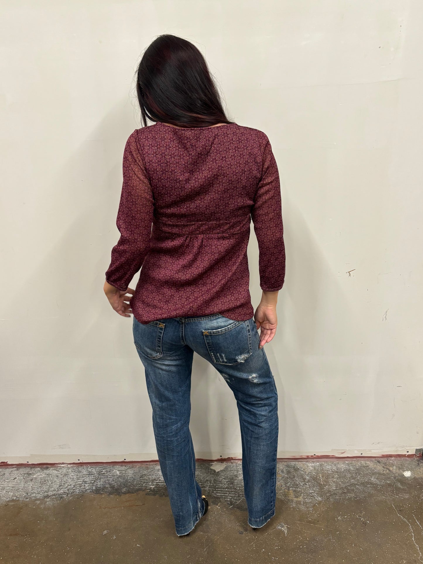 NY Company Maroon Top