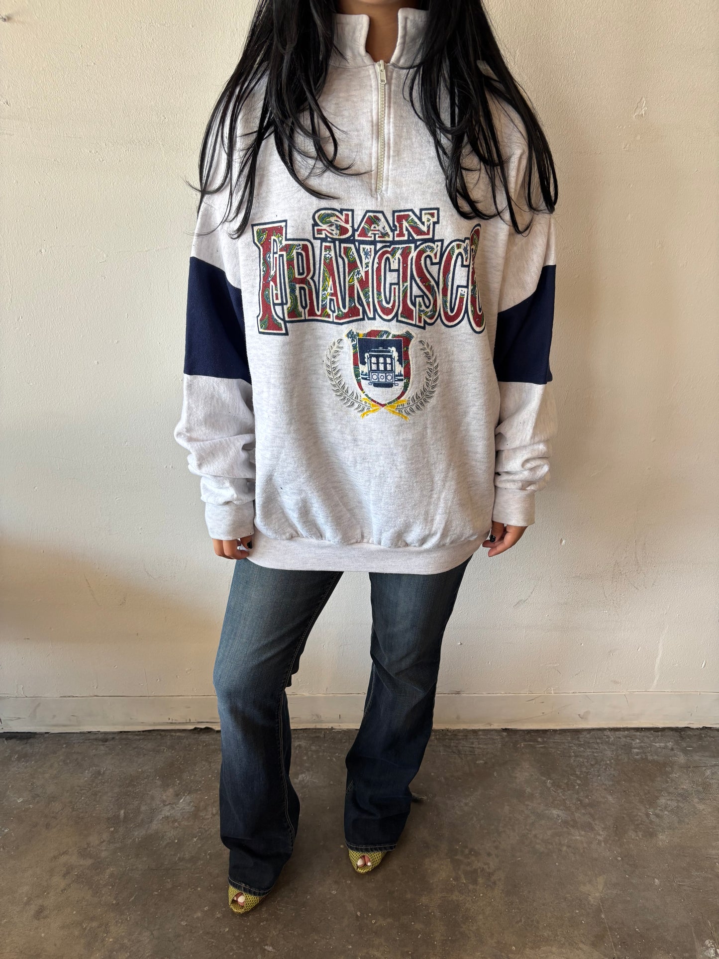 Vintage San Francisco Quarter Zip Crewneck
