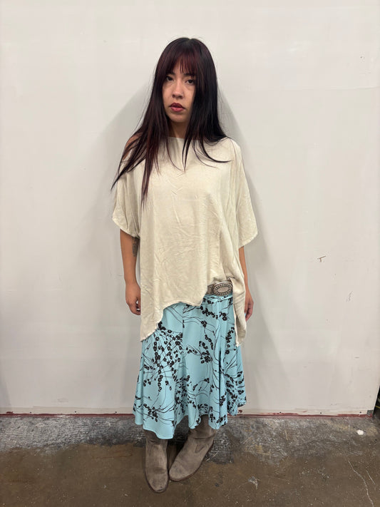 Beige Flowy Top