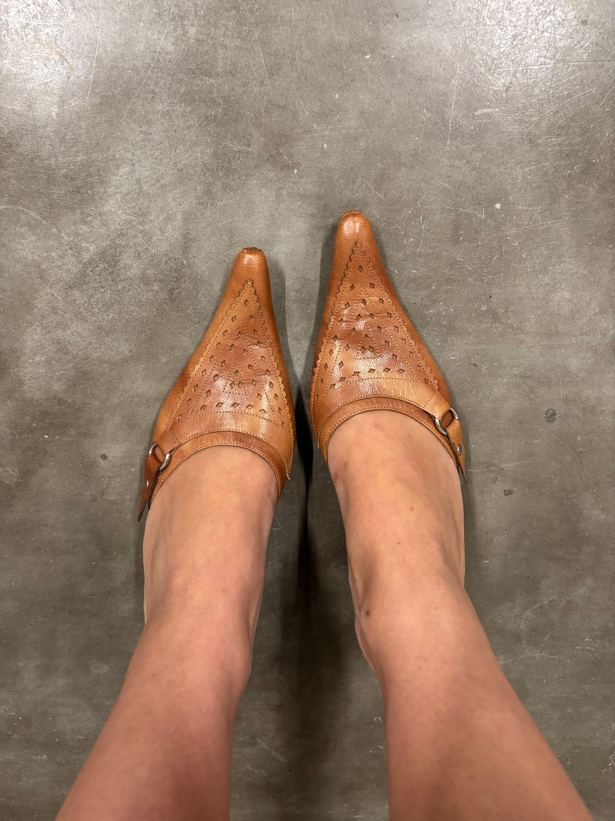 Vintage Eroe Turkey Brown Kitten Heels