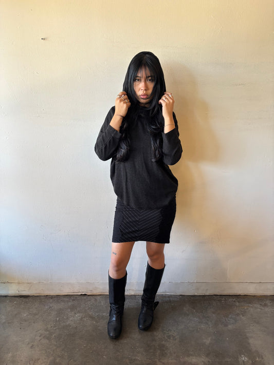 Vintage Laced Striped Pencil Skirt