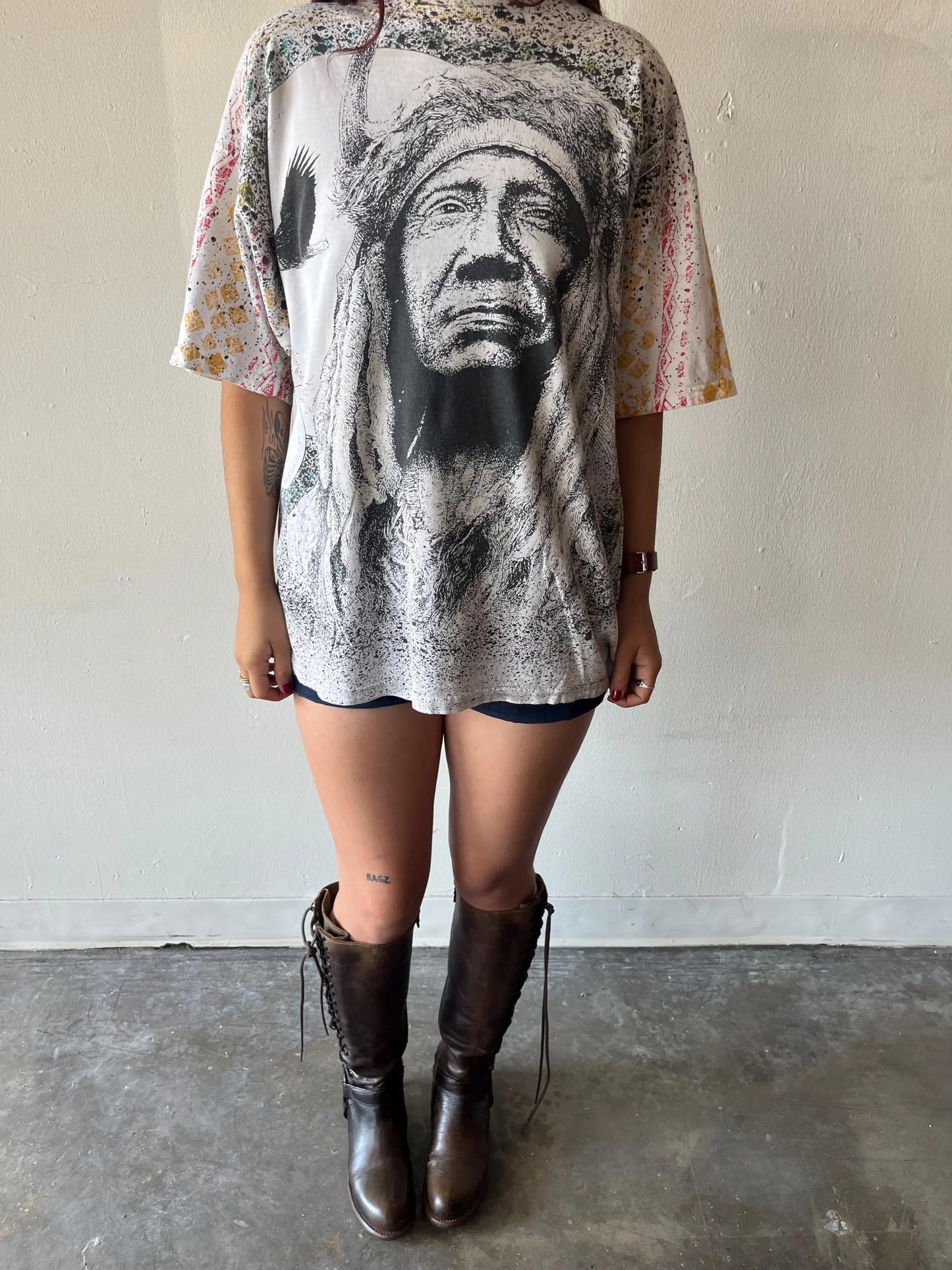 Vintage Native All Over Print Shirt