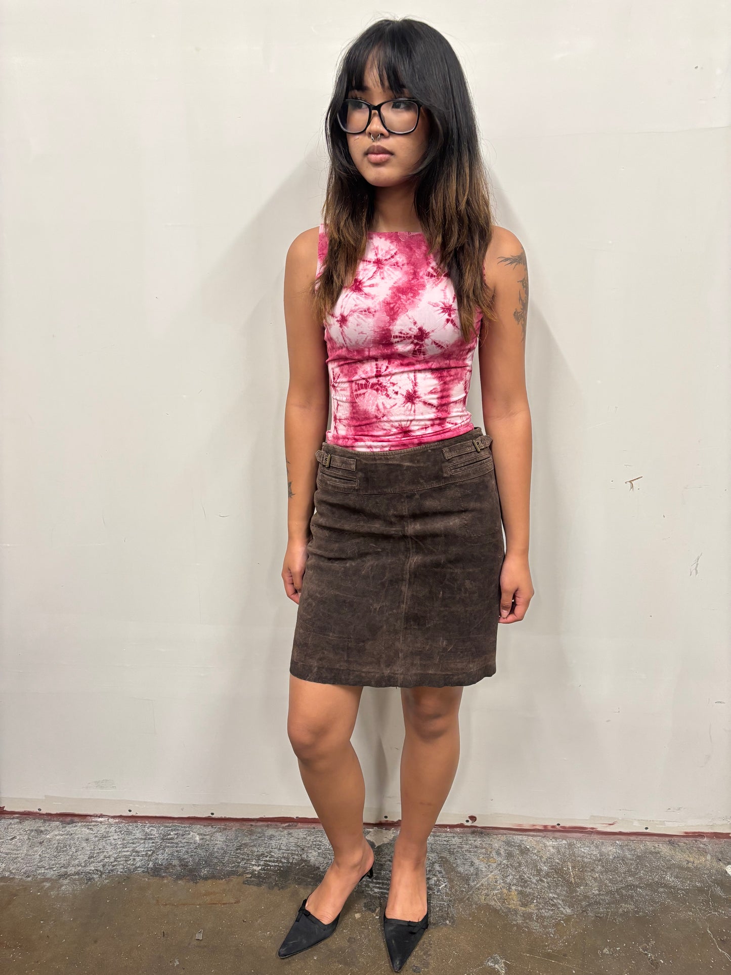 Brown Suede Skirt
