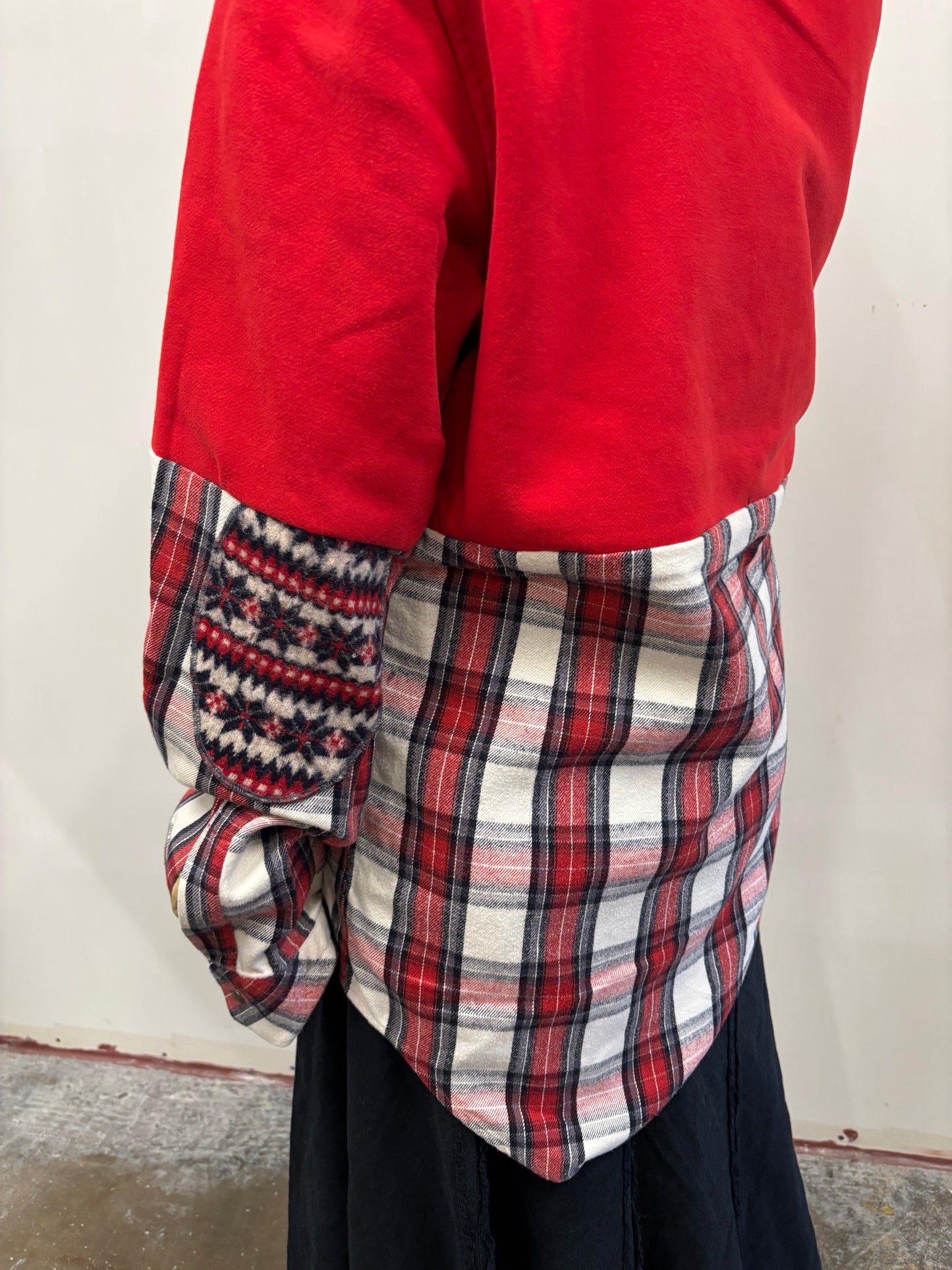 Reworked Adidas Flannel Hoodie