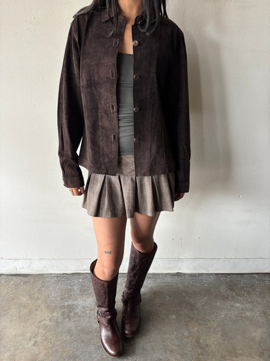 Vintage Brown Suede Jacket