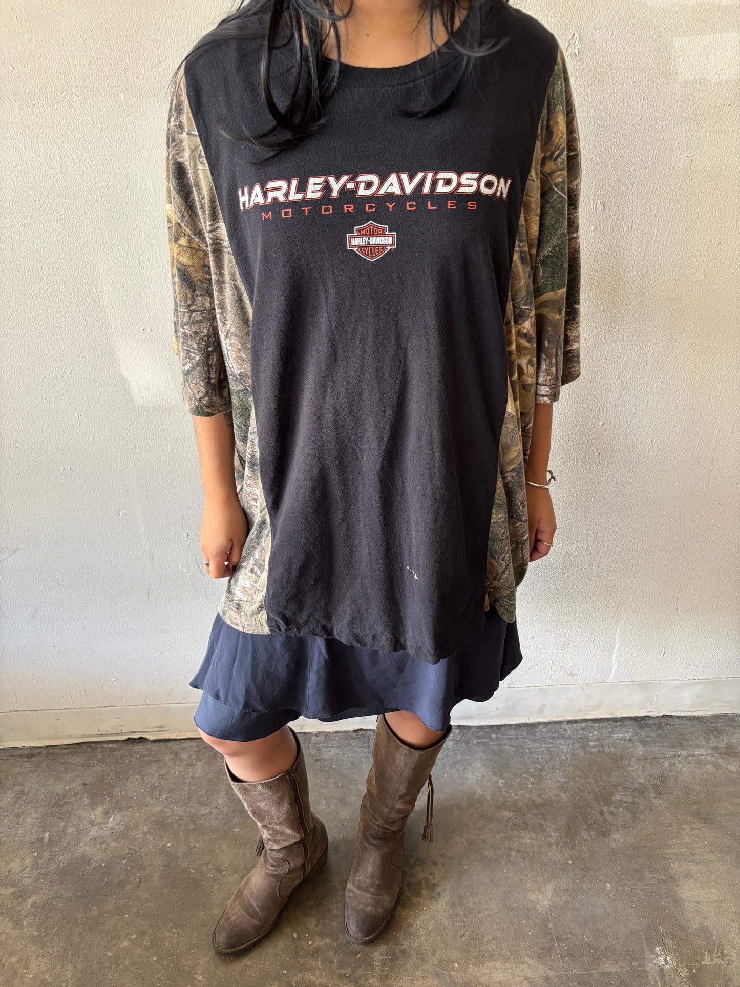 Reworked Harley Davidson Camo Shirt