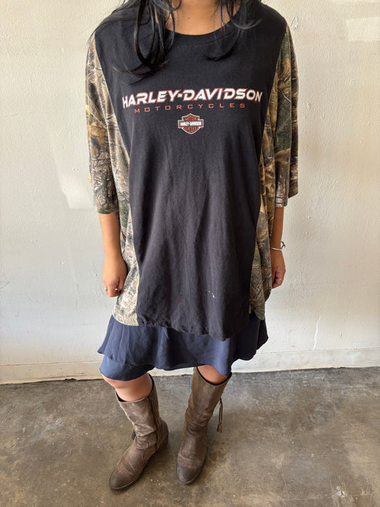 Reworked Harley Davidson Camo Shirt