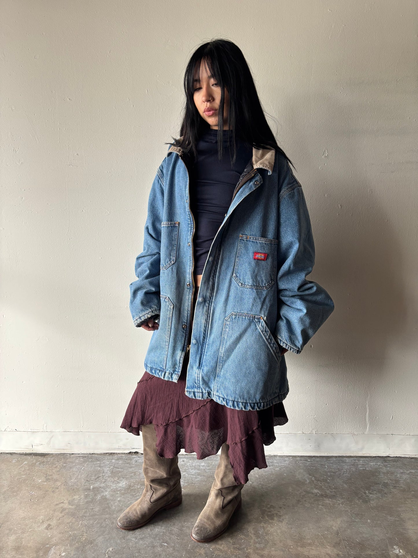 Vintage Dickies Denim Trench Coat