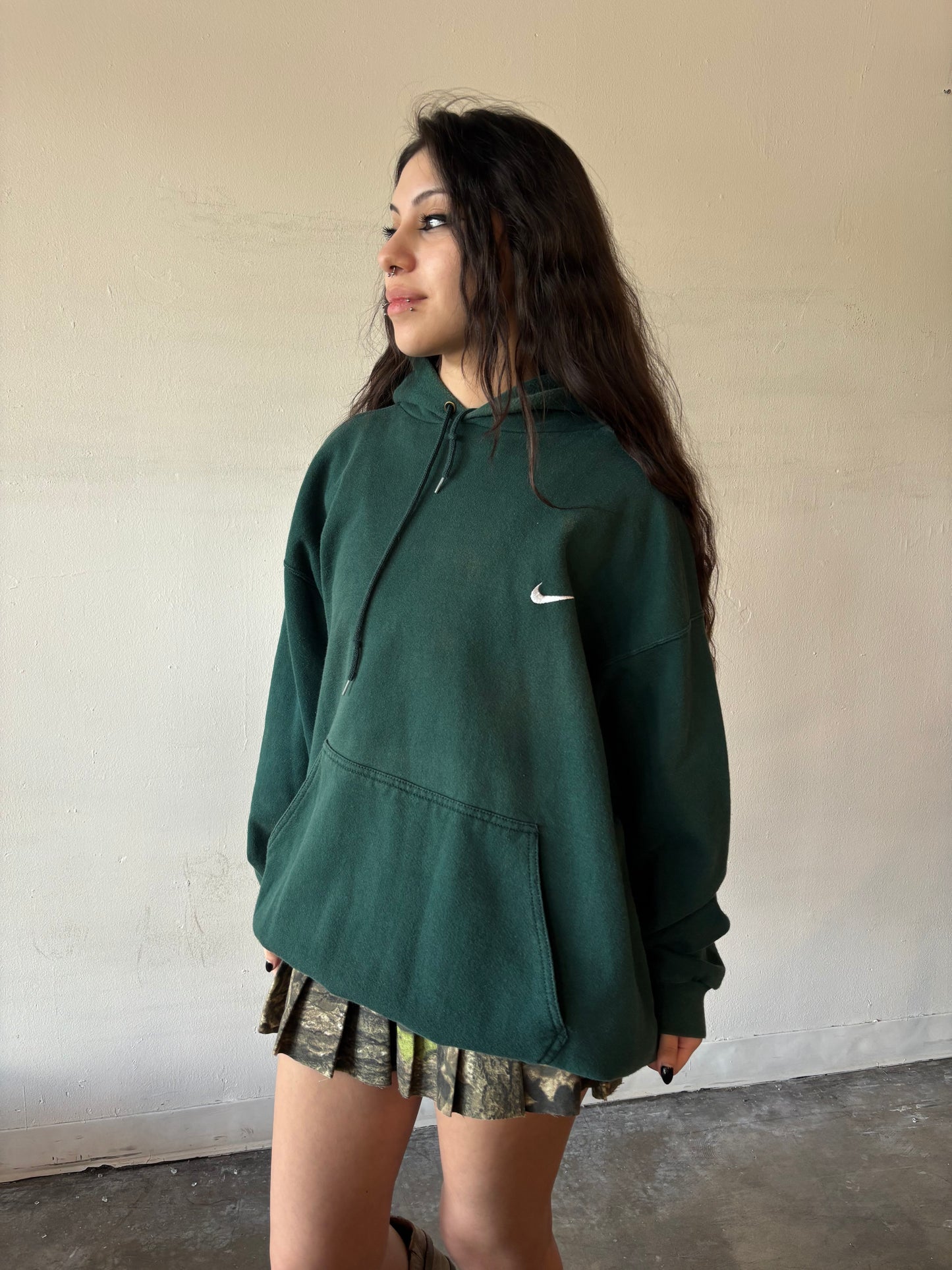 Vintage Green Nike Hoodie