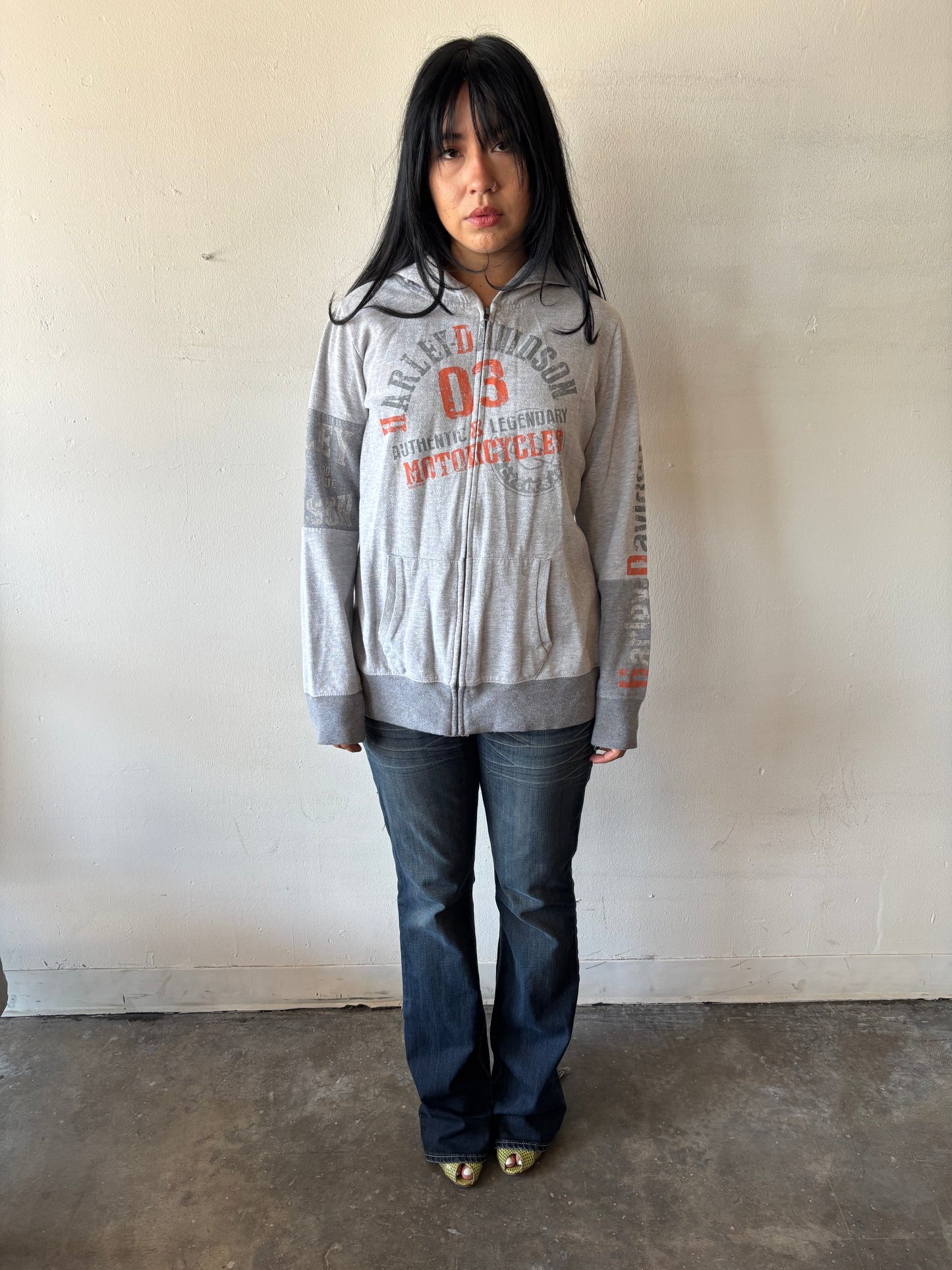 Vintage Harley Davidson Zip Up Jacket
