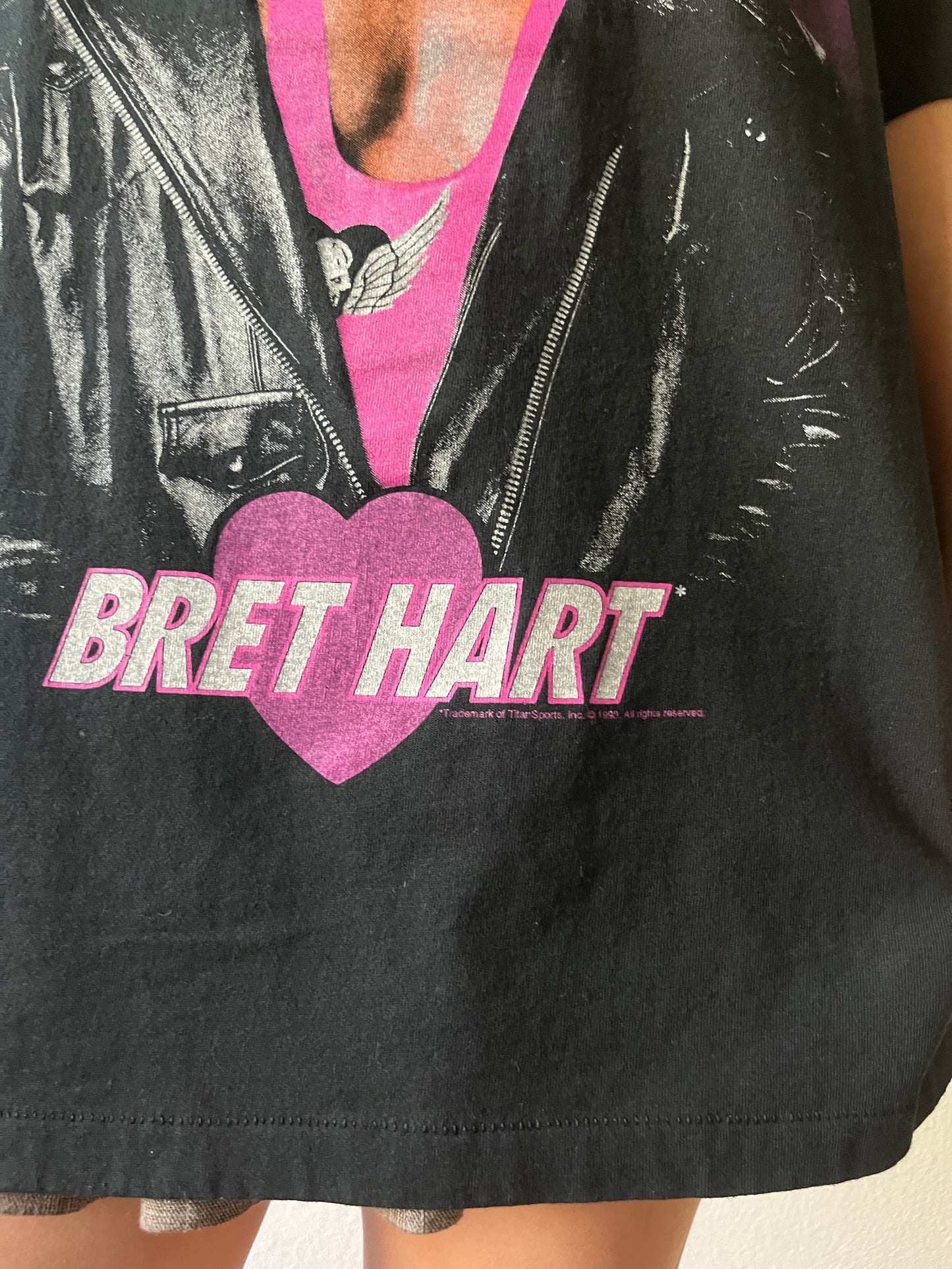 Vintage 1998 Bret Hart Hitman Wrestling Shirt