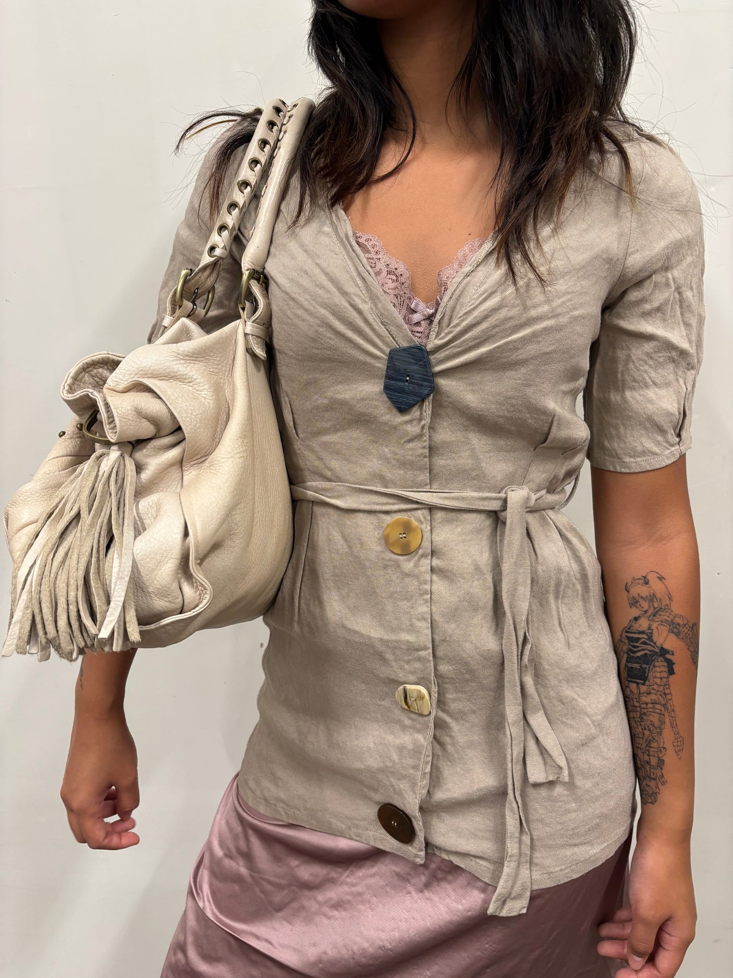 Zara Top W/ Colorful Buttons