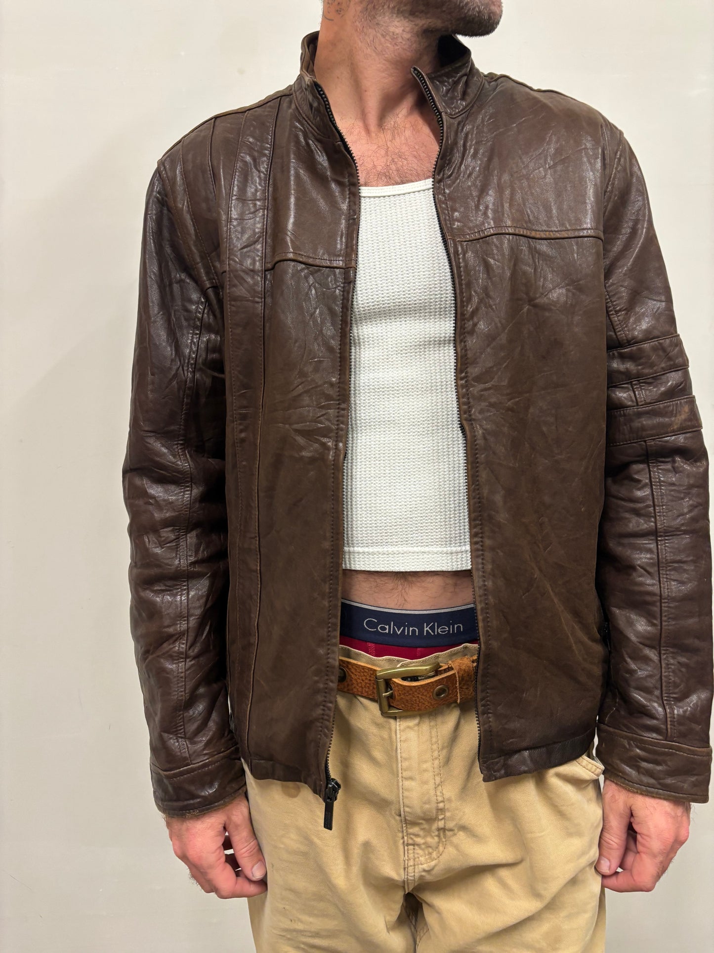 Vintage Keneth Cole Brown Leather Jacket