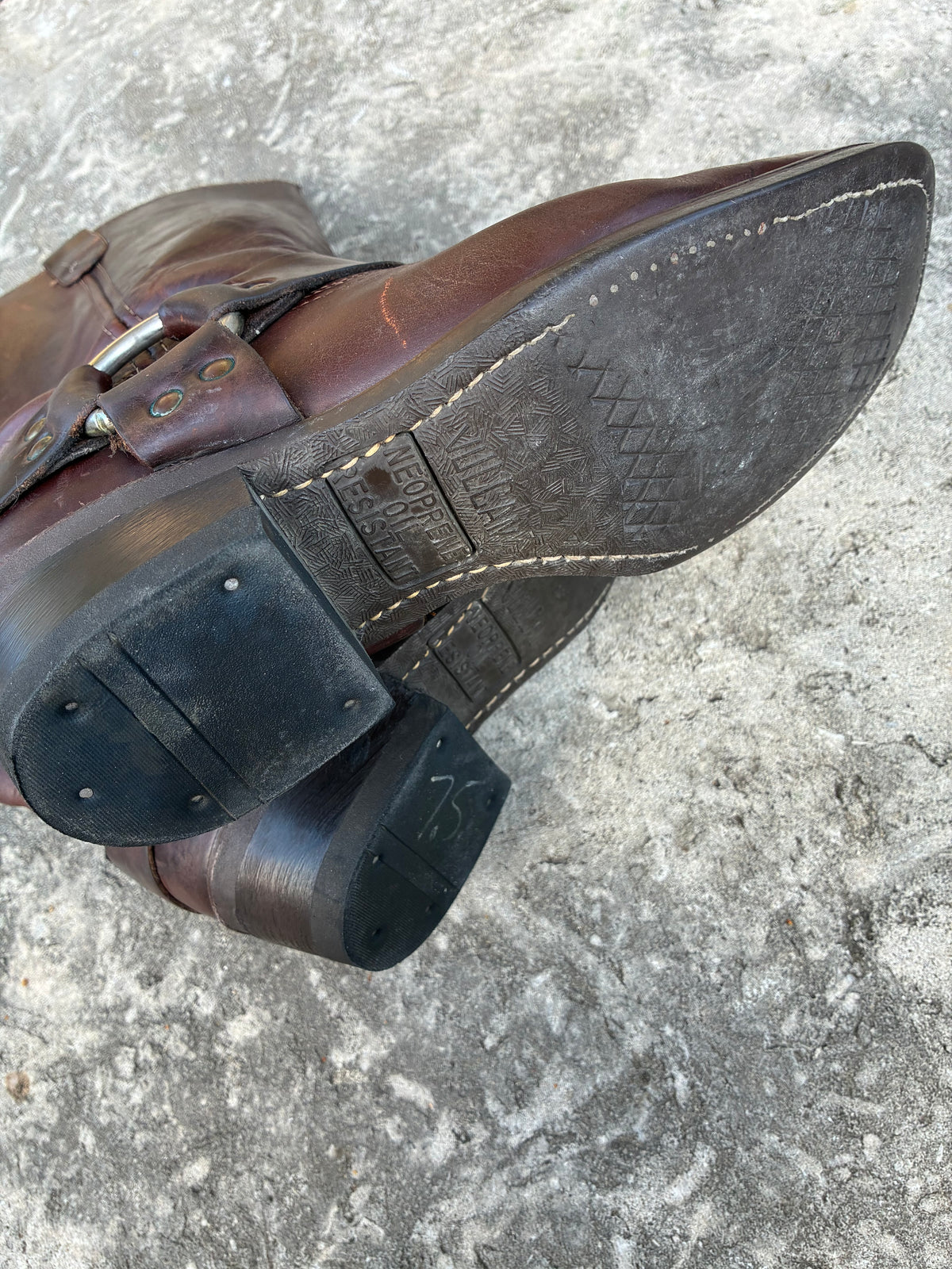 Vintage Durango Brown Leather Harness Boots