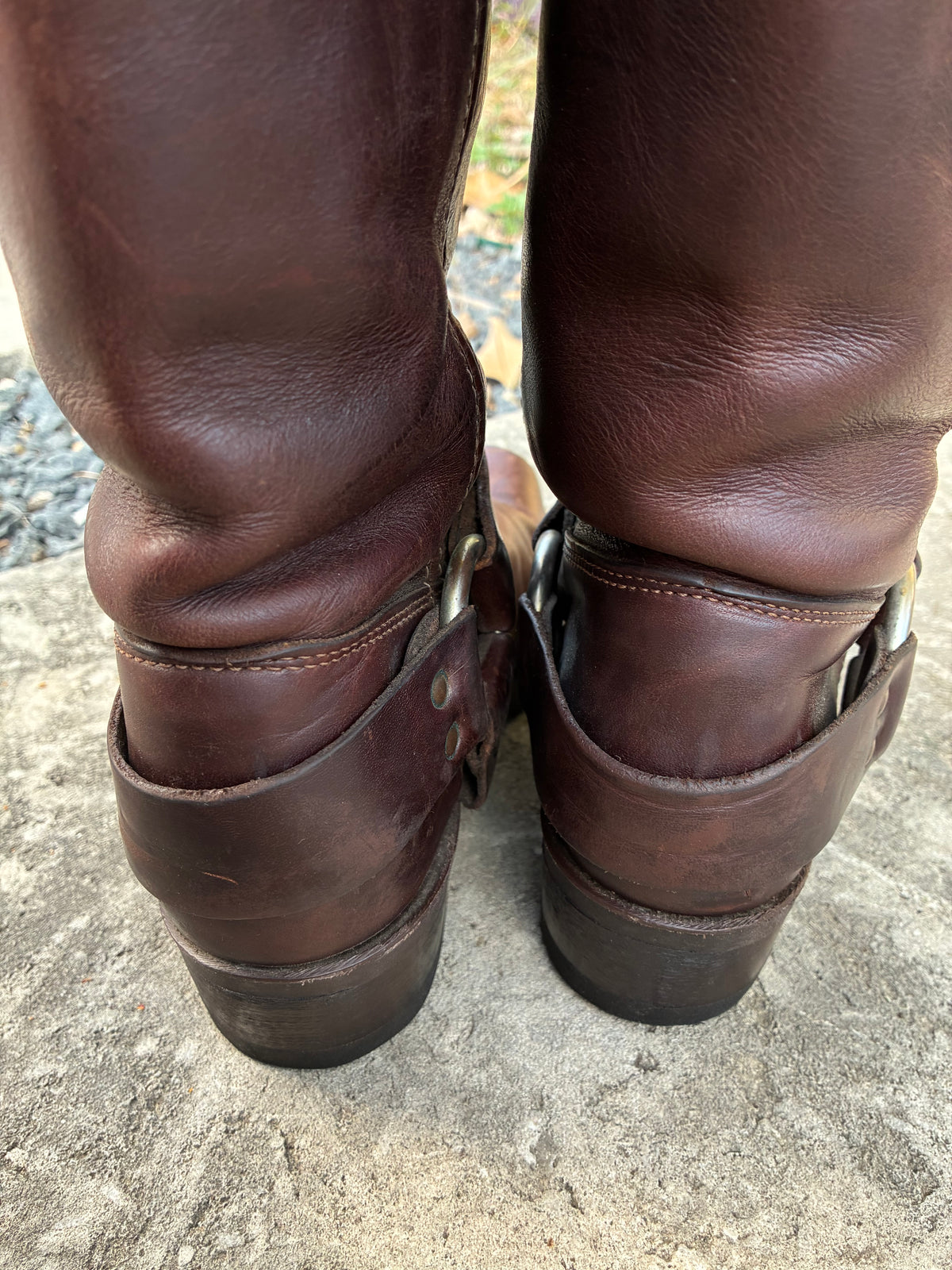 Vintage Durango Brown Leather Harness Boots