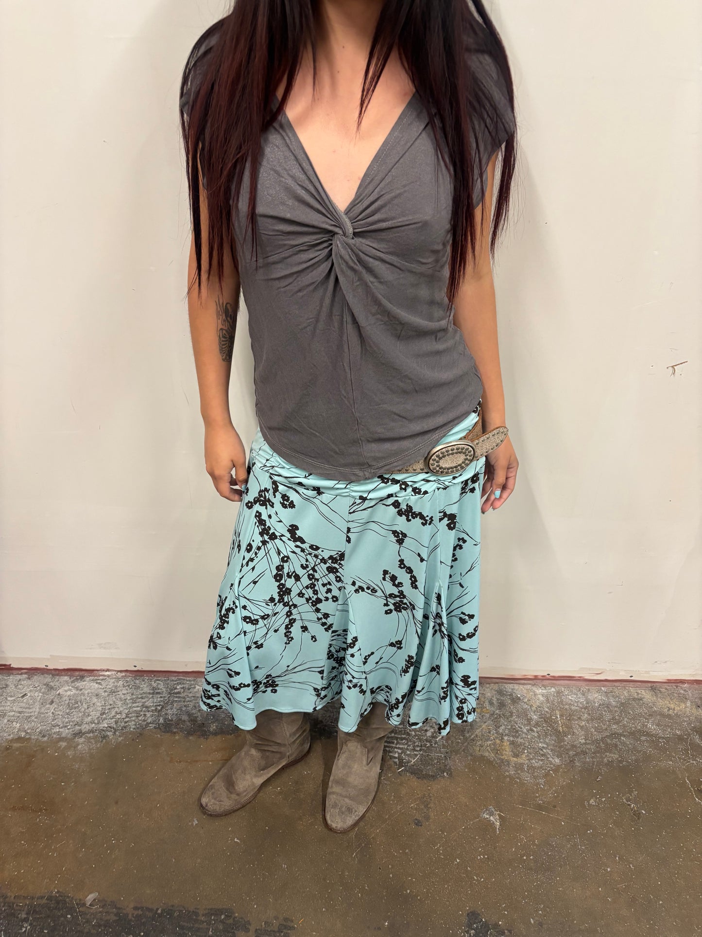 H&M Grey Metallic Top