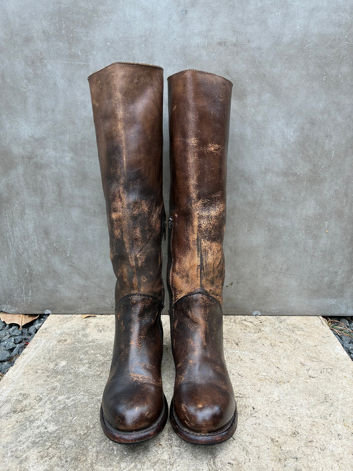 Bed Stu Distressed Knee High Boots