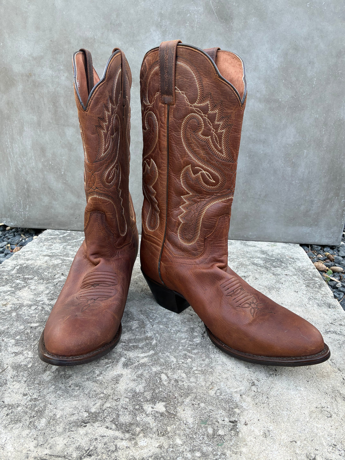 Dan Post Brown Leather Cowboy Boots