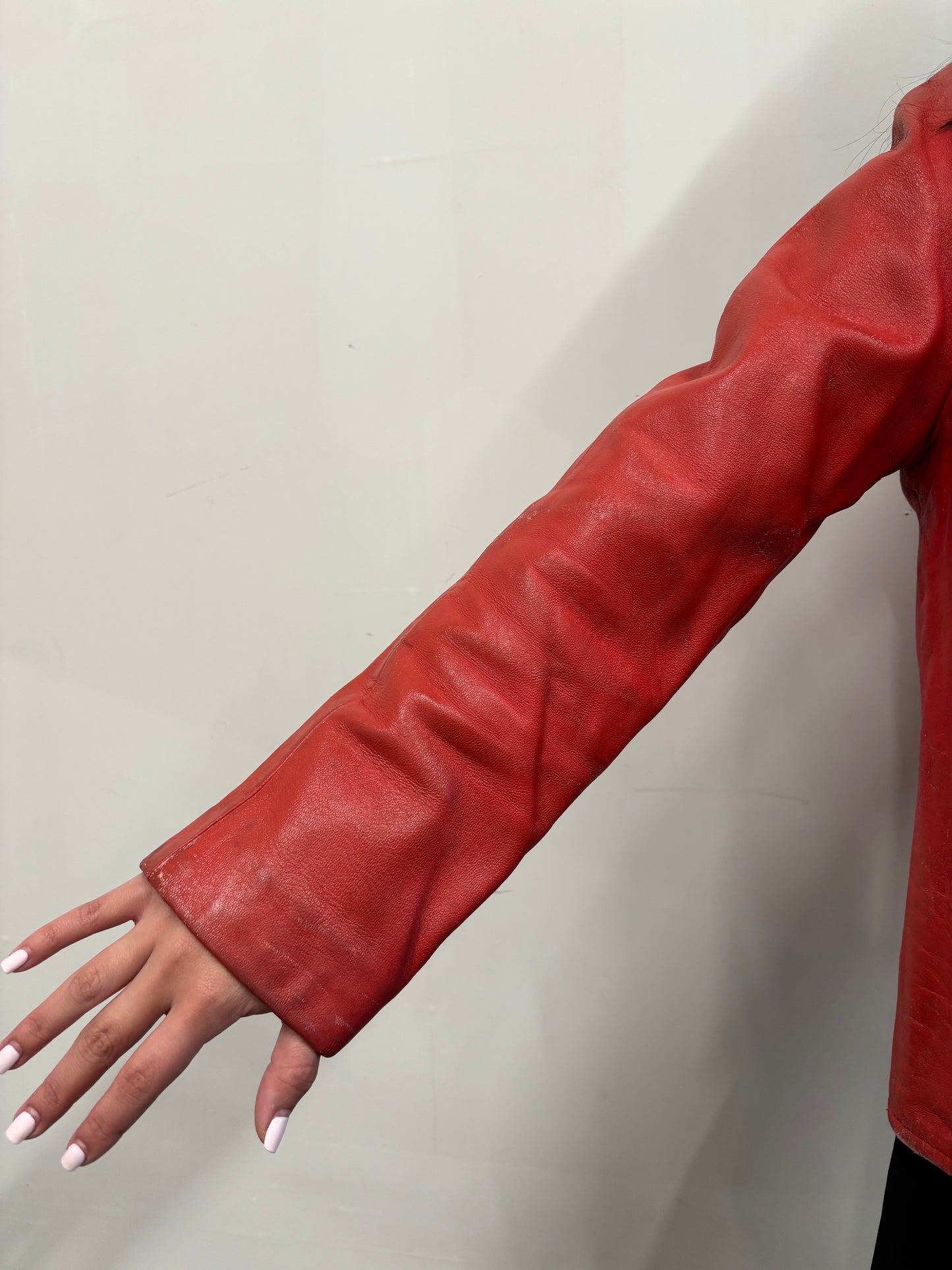 Vintage Red Leather Jacket