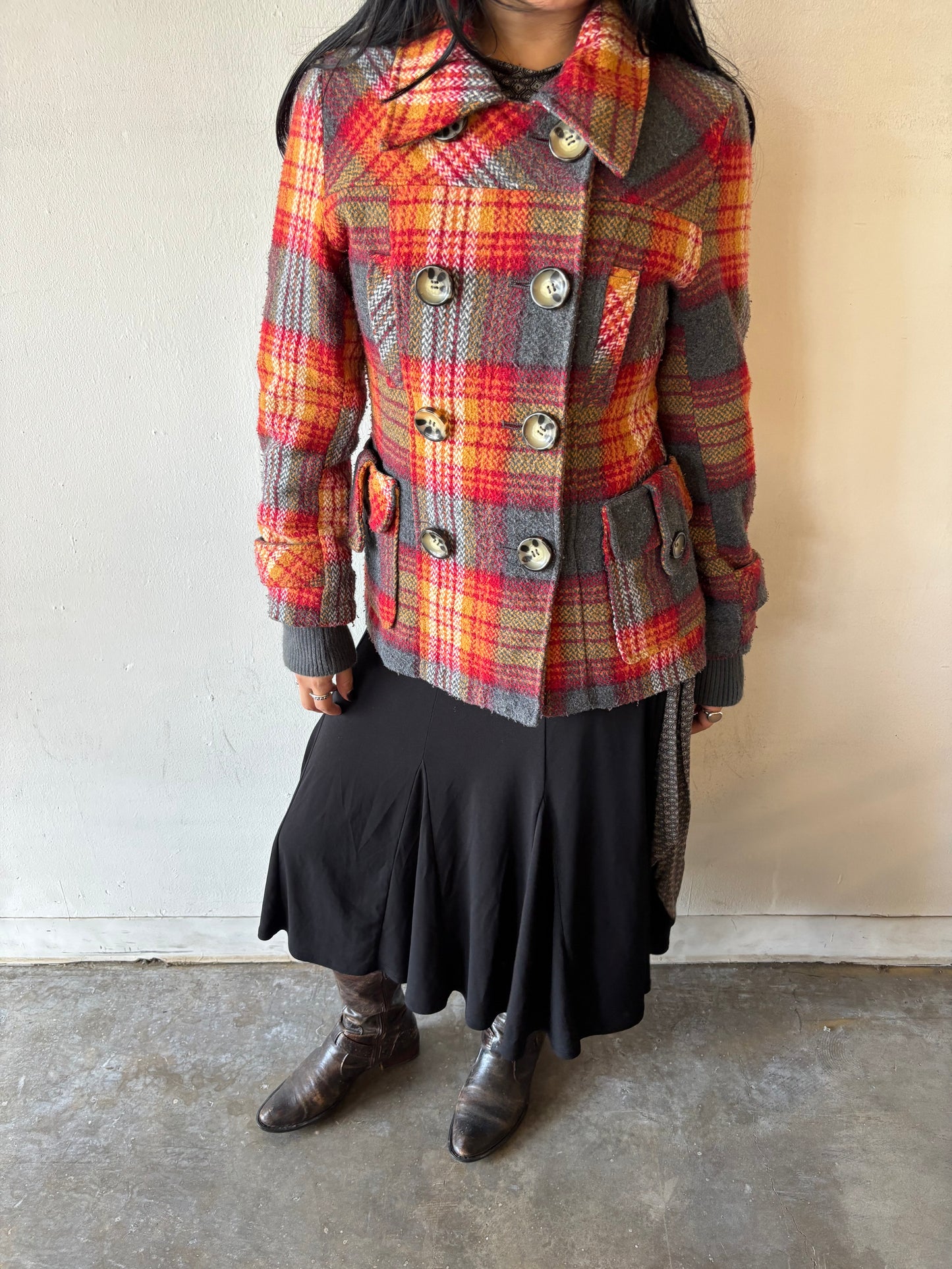 Vintage Plaid Doll House Coat