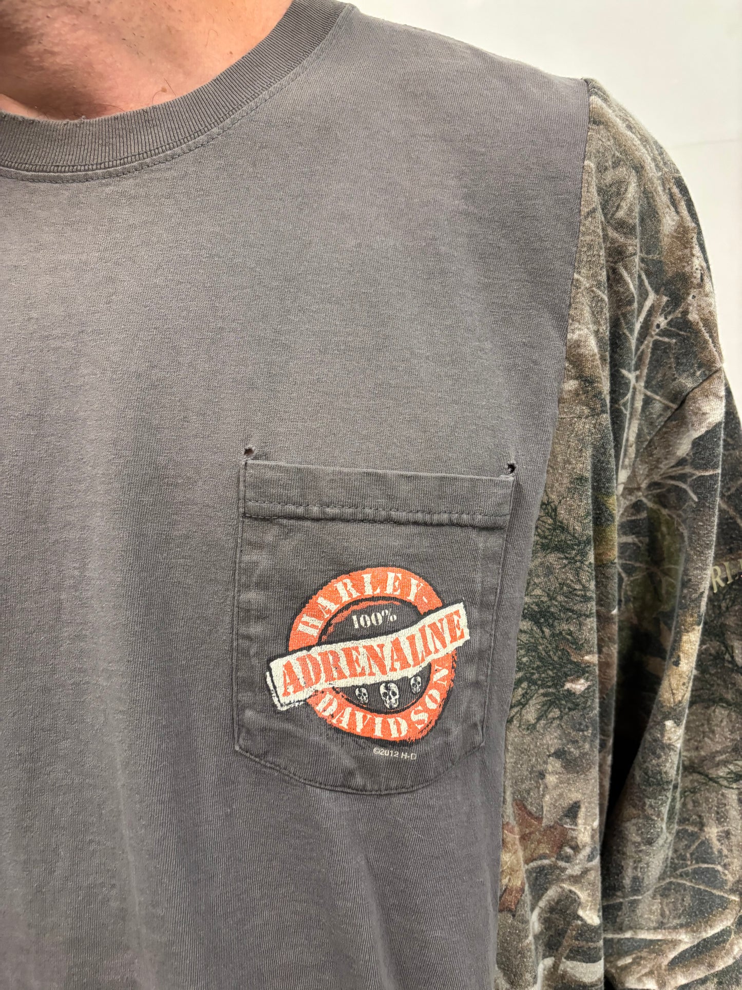Reworked Harley Davidson Camo Shirt