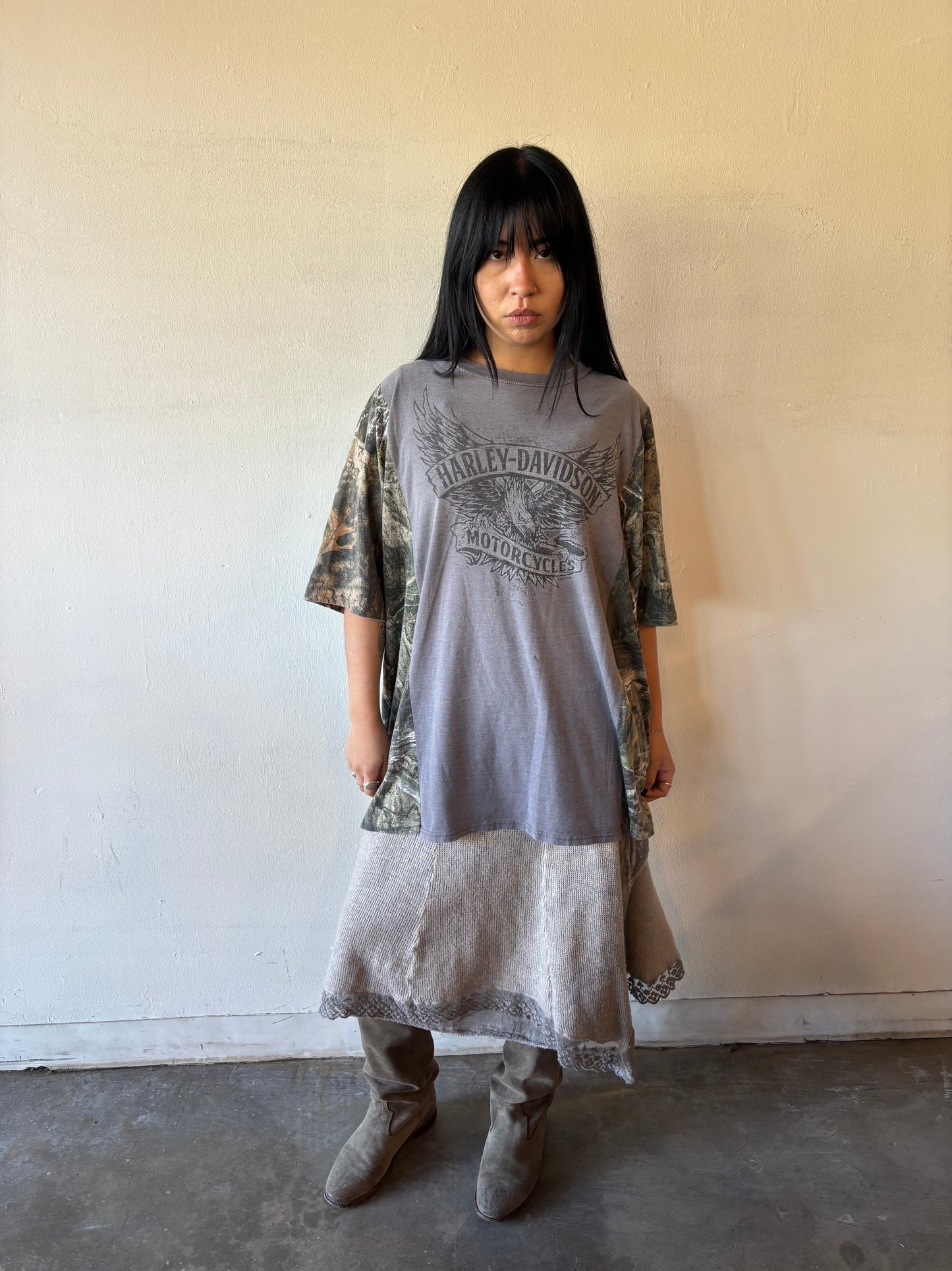 Reworked Harley Davidson Camo Shirt