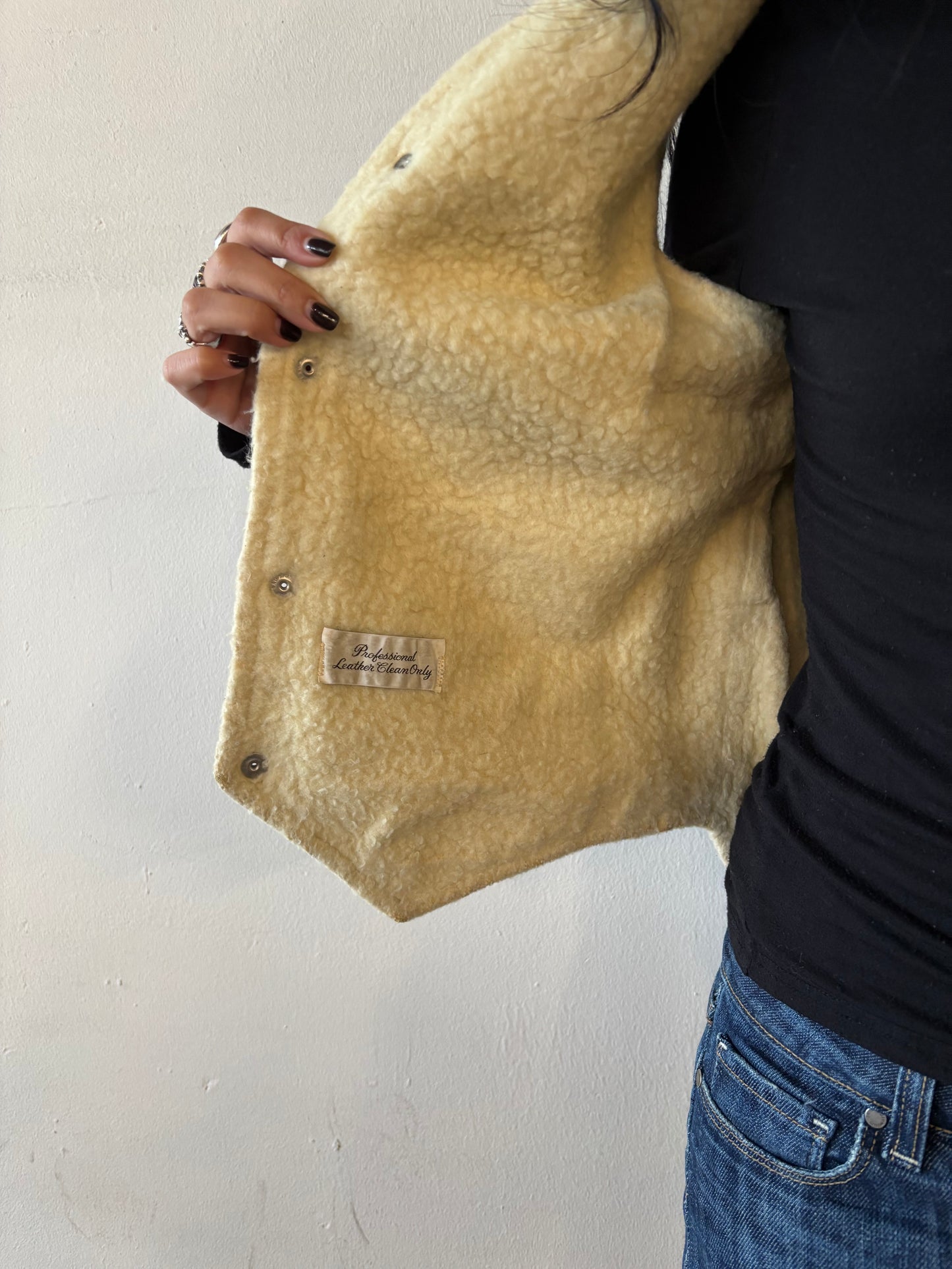 Vintage The Leather Shop Sherpa Vest