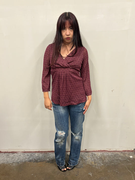 NY Company Maroon Top