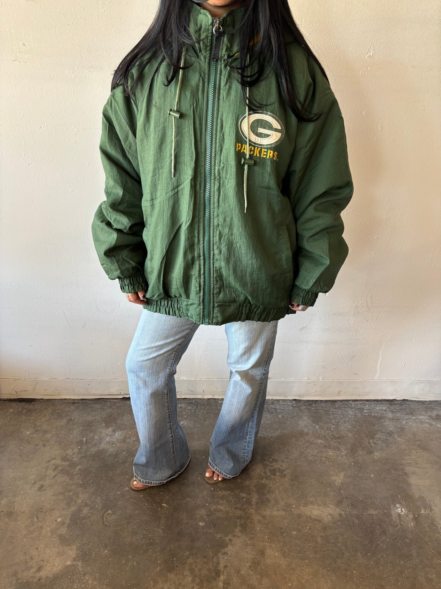 Vintage Green Bay Packers Puffer Jacket