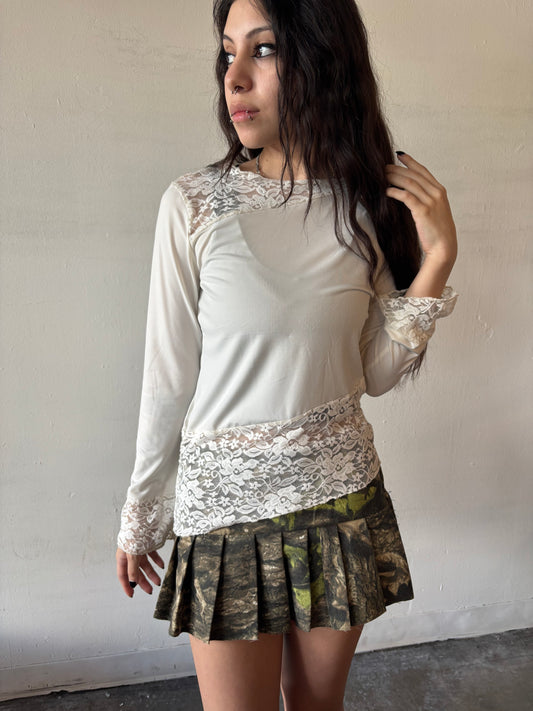 White Laced Top