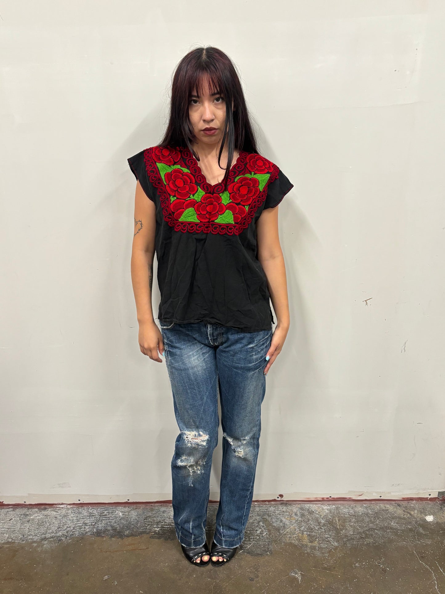 Rose Embroidered Blouse