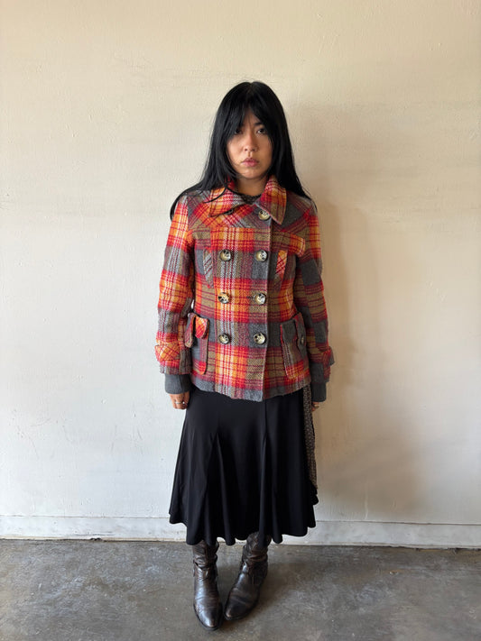 Vintage Plaid Doll House Coat