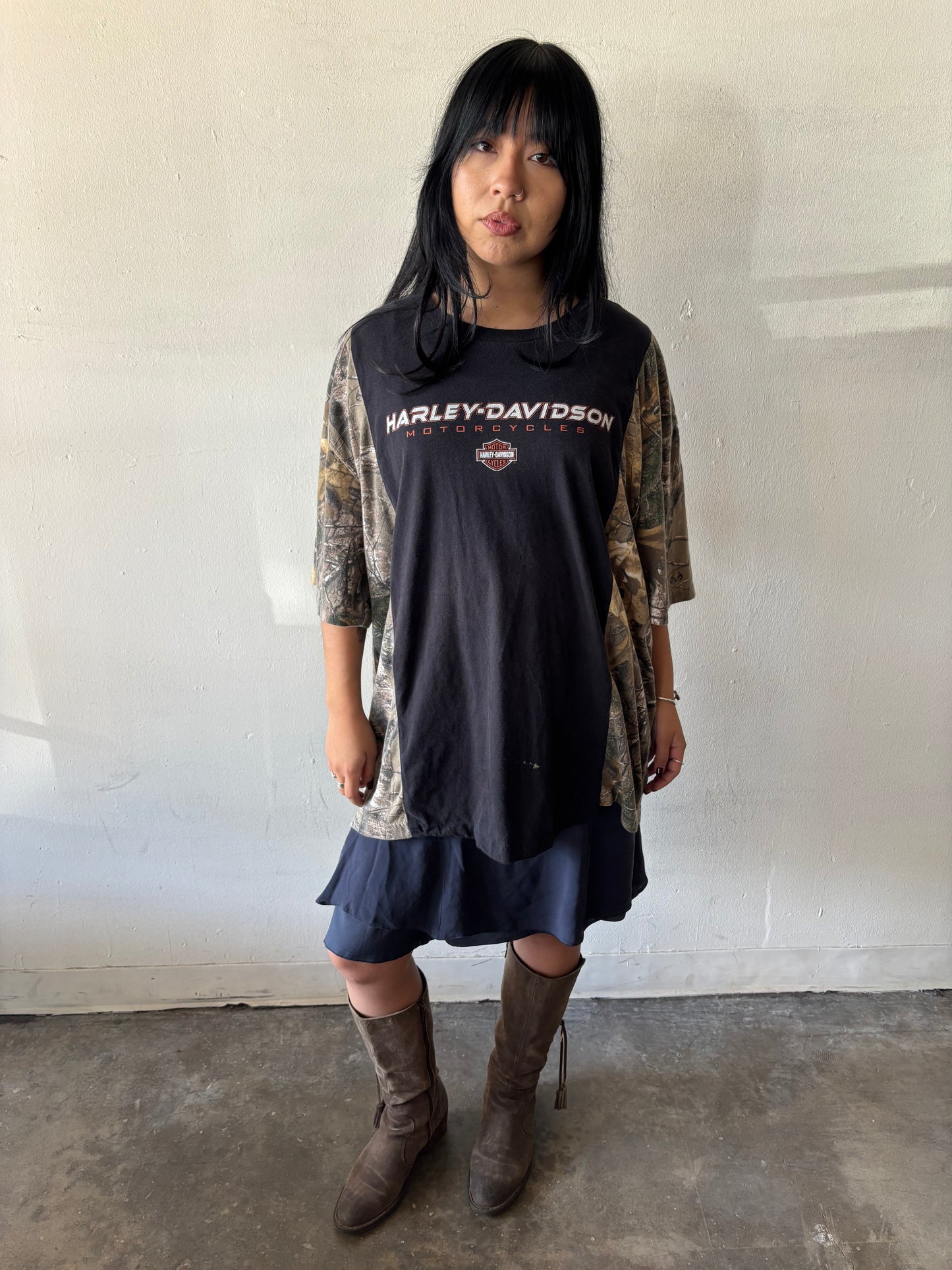 Reworked Harley Davidson Camo Shirt