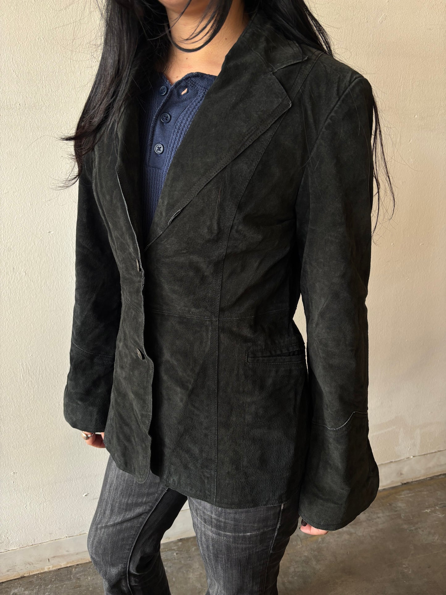 Vintage Black Suede Jacket
