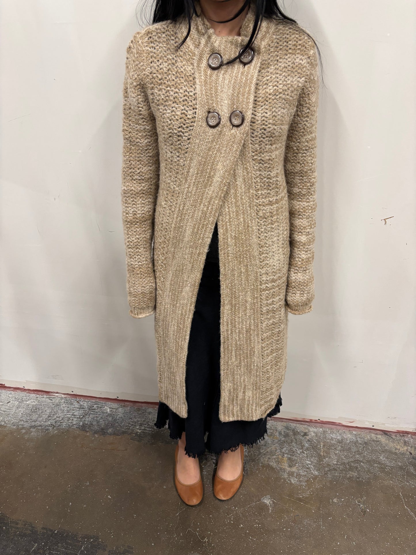 Vintage Knit Sweater Coat