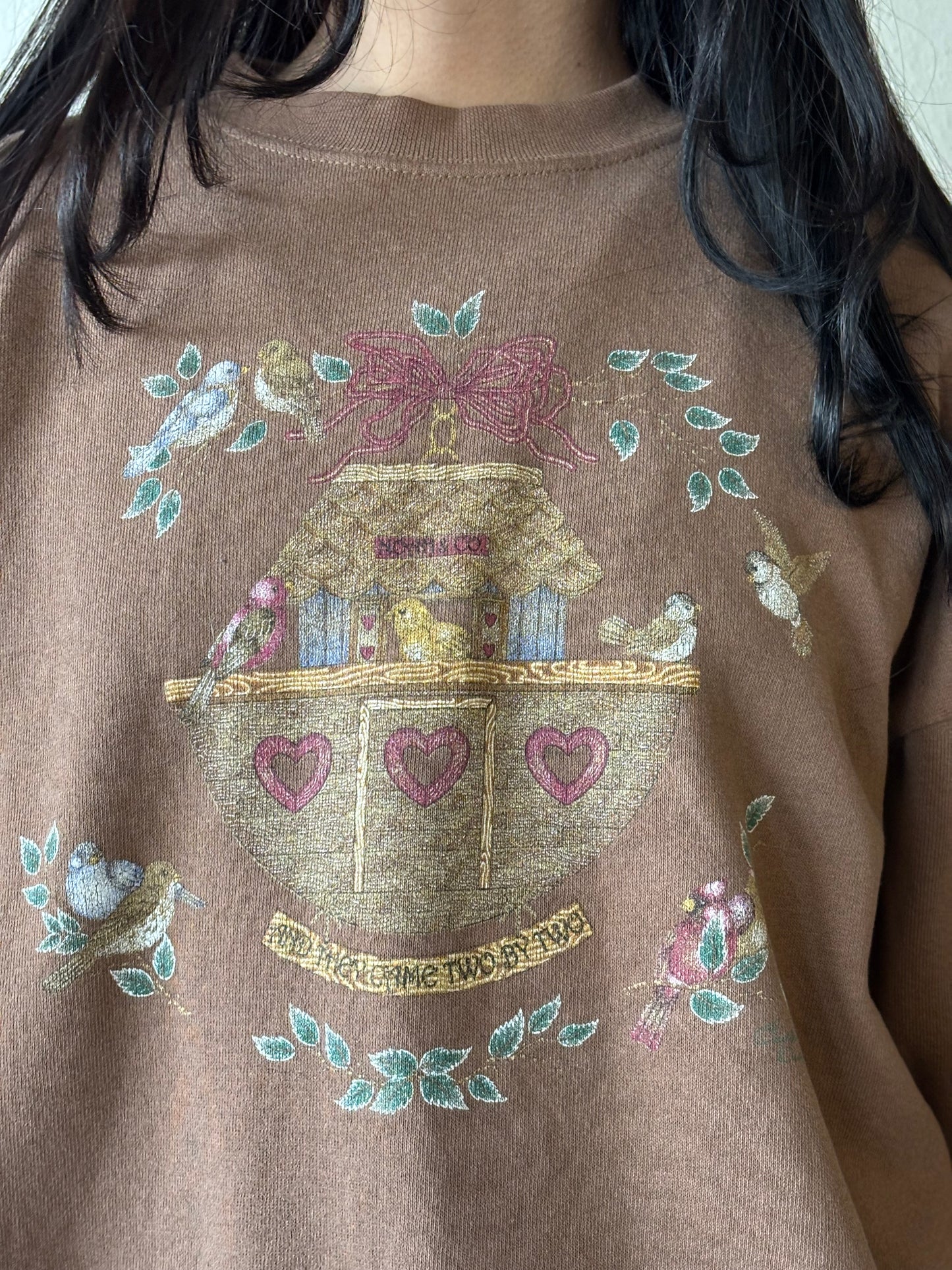 Vintage Brown Birdies Crewneck