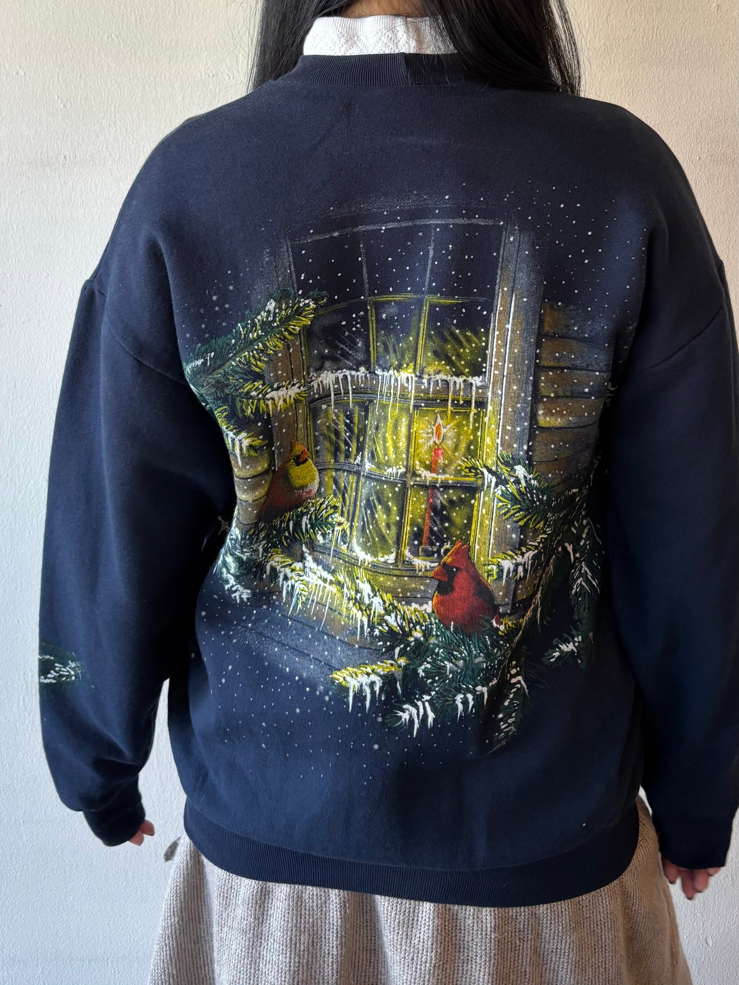 Vintage Cardinals Winter Crewneck