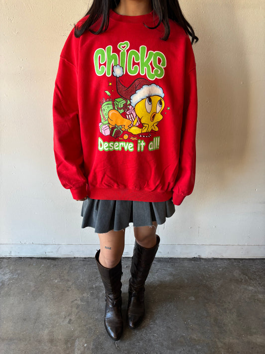 Vintage Tweety Christmas Crewneck