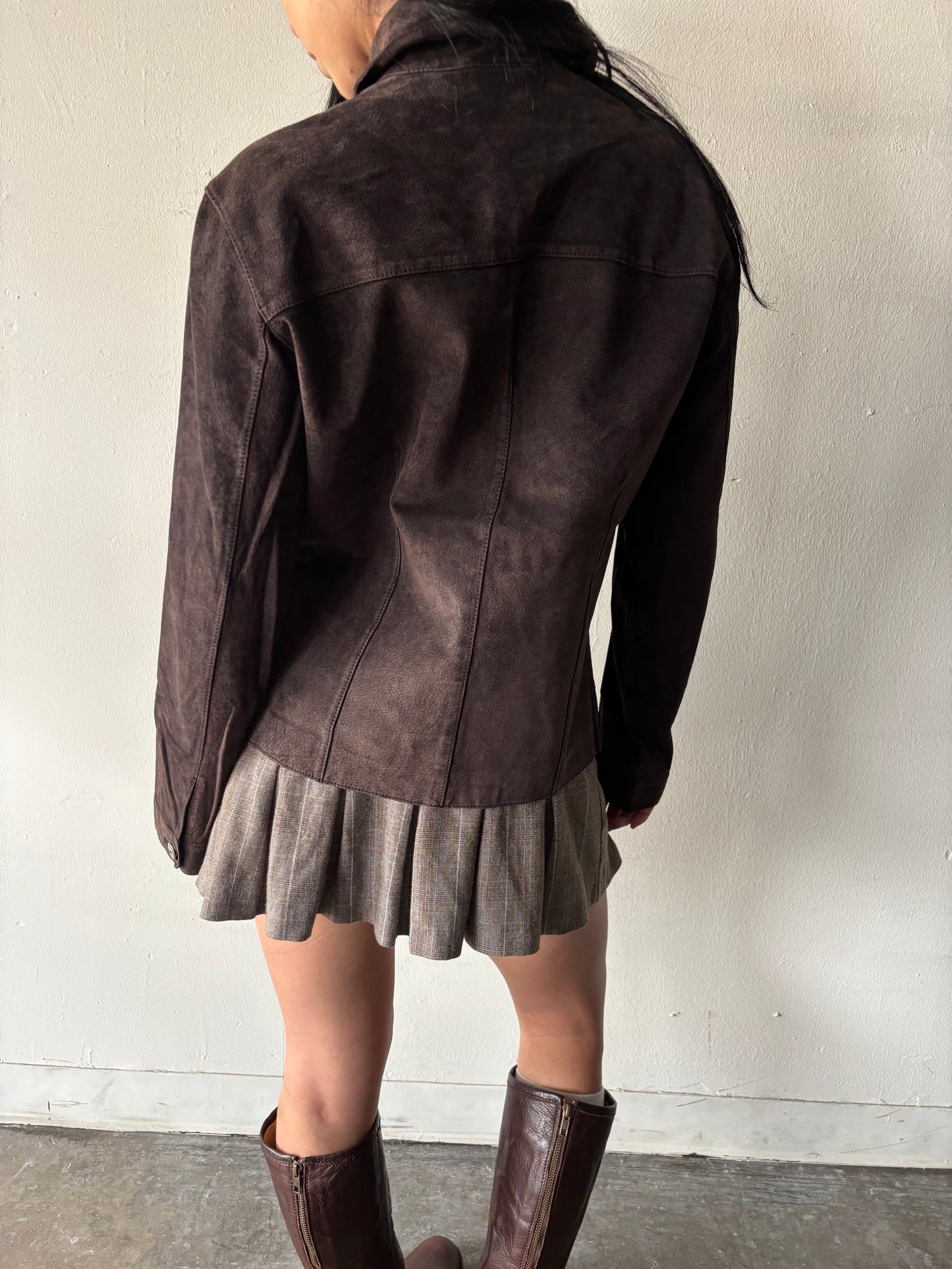 Vintage Brown Suede Jacket