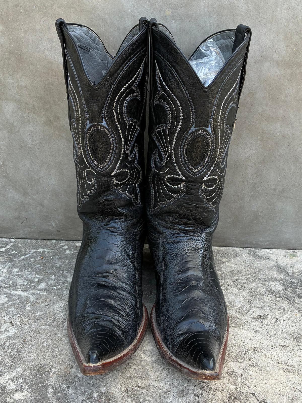2000s Los Altos Ostrich Leg Pointy Cowboy Boots