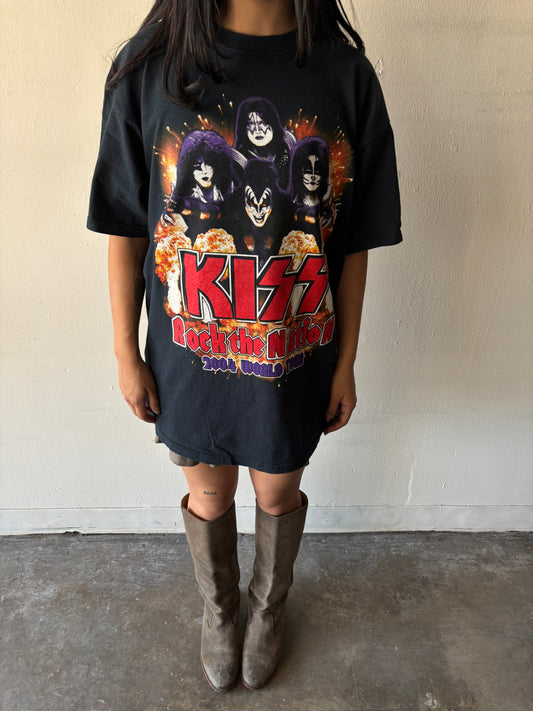 Vintage Kiss Rock The Nation 2004 Tour Shirt