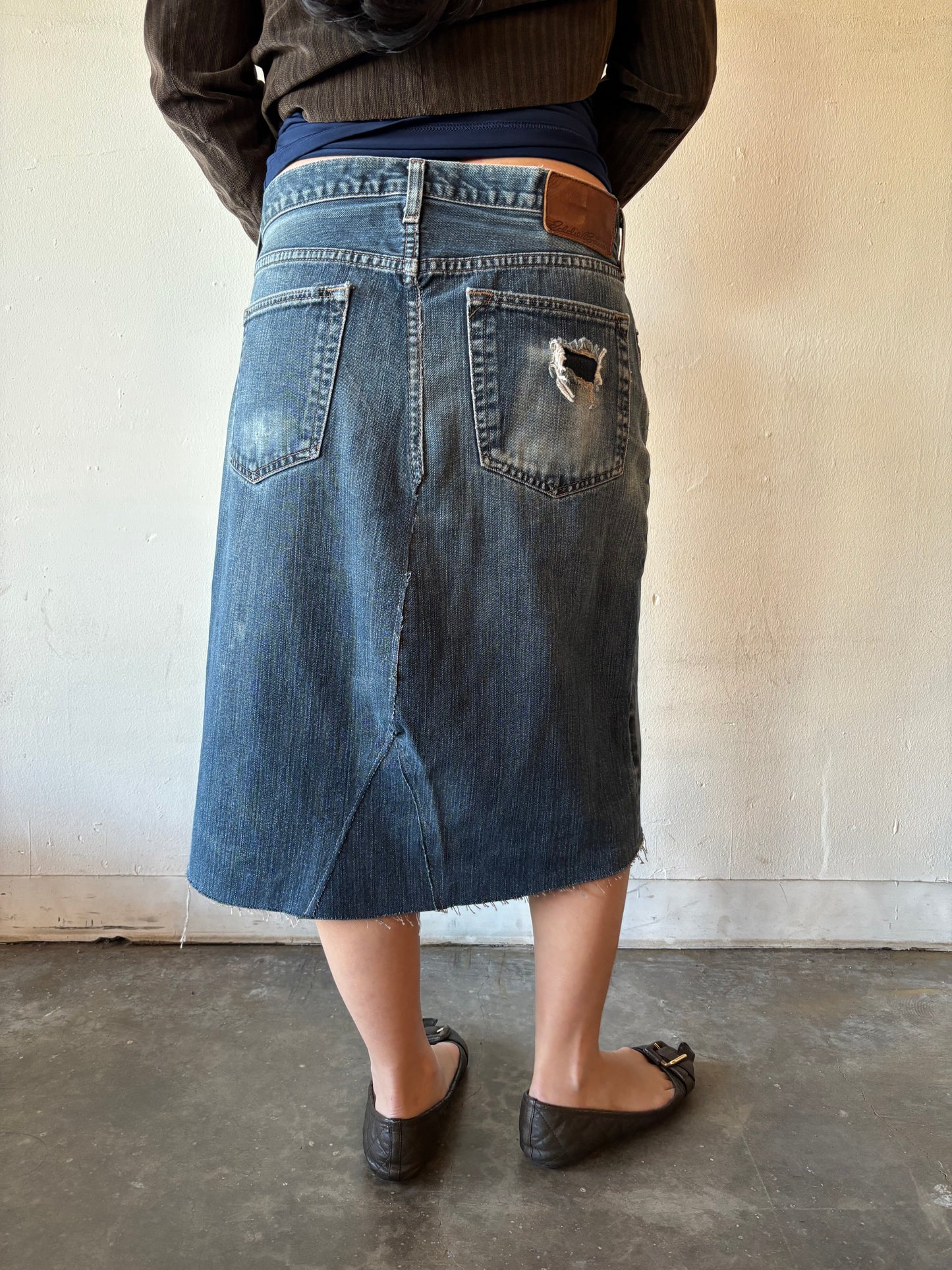 Eddie Bauer Denim Midi Skirt