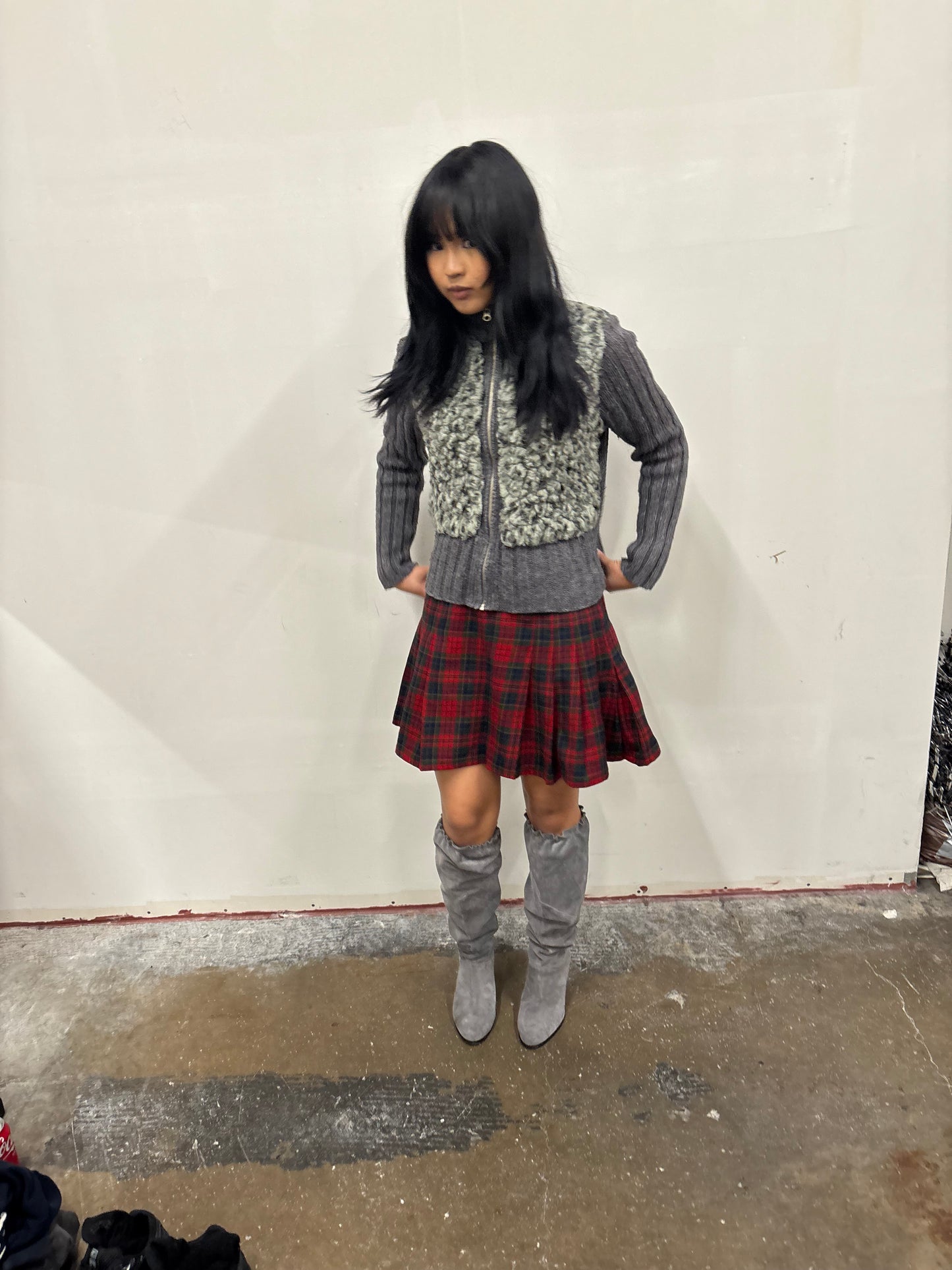 Next Era Fur Zip Up Sweater