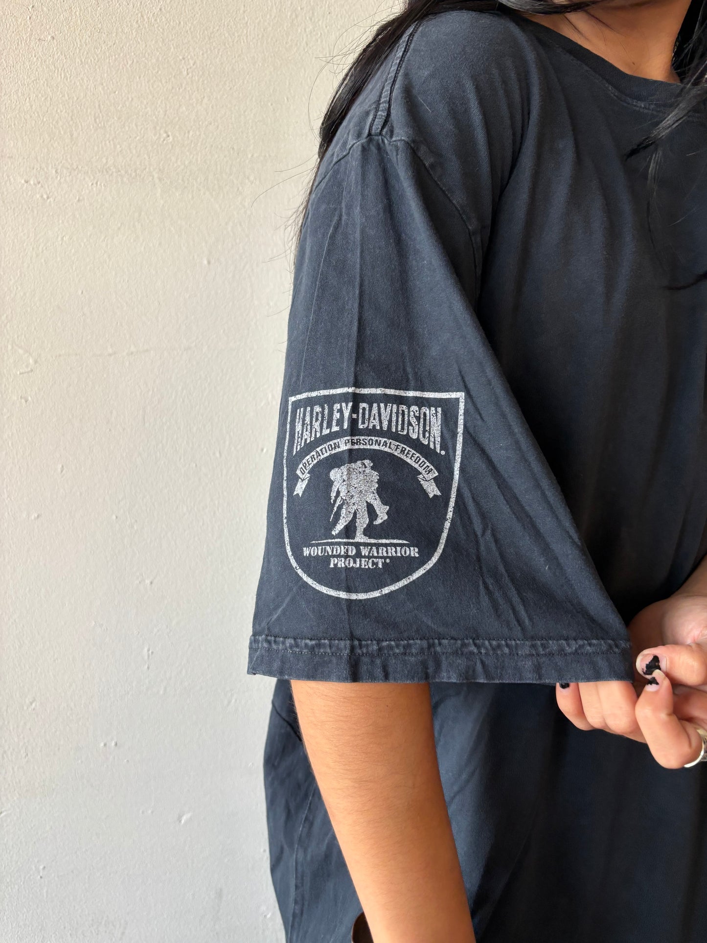 Vintage Harley Davidson Warrior Project Shirt