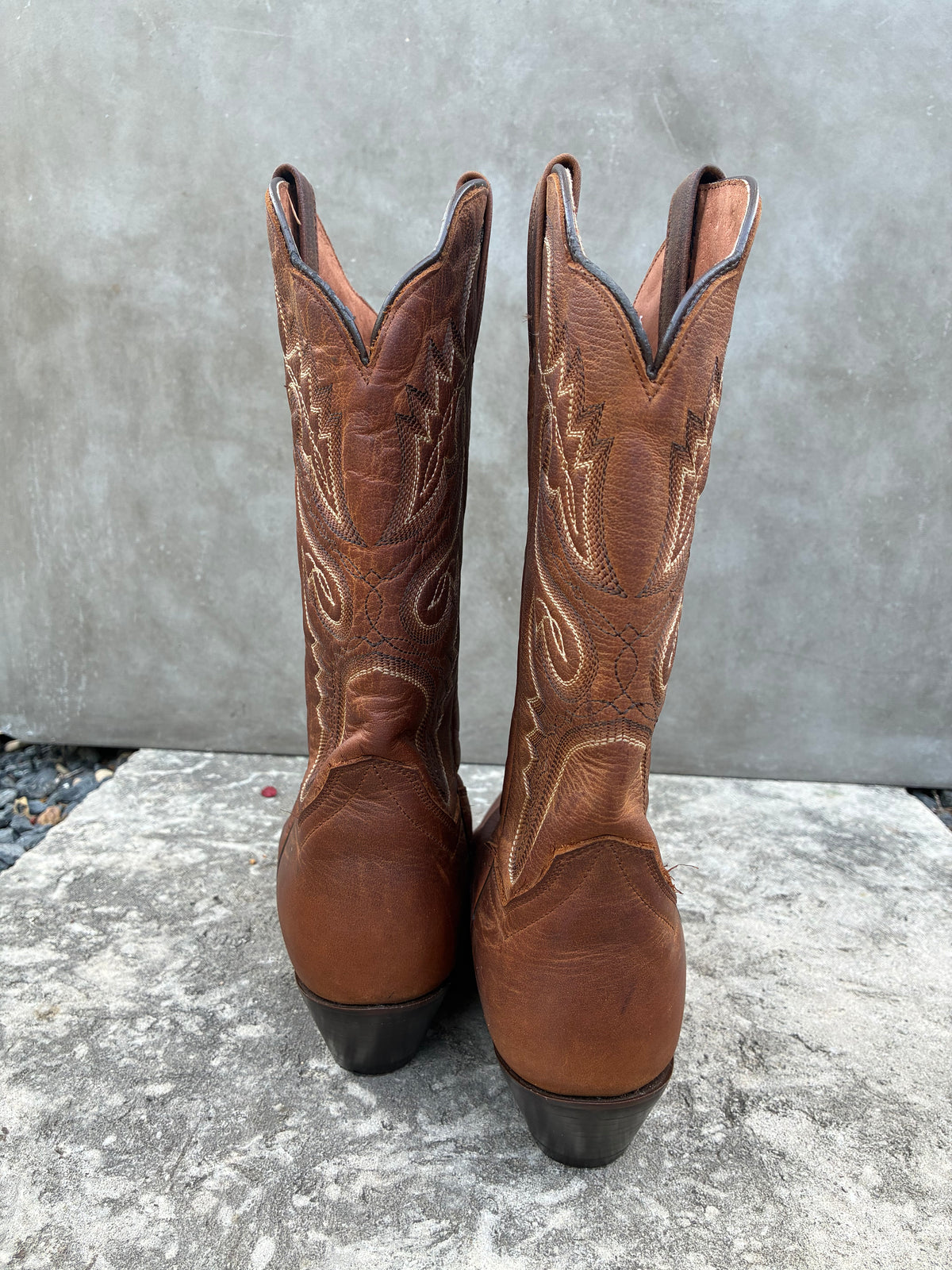 Dan Post Brown Leather Cowboy Boots