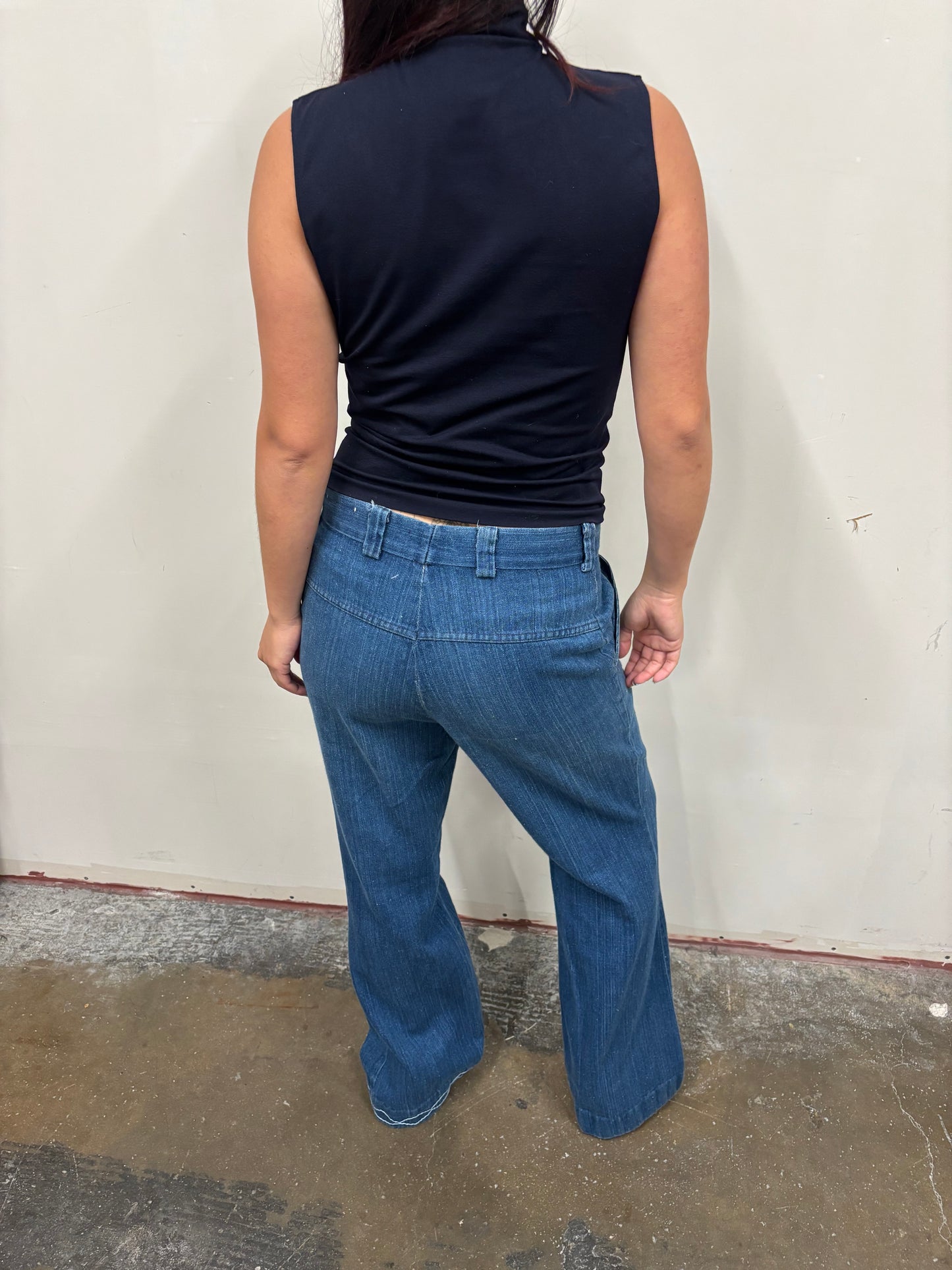 Vintage Bell Bottom Blue Jeans
