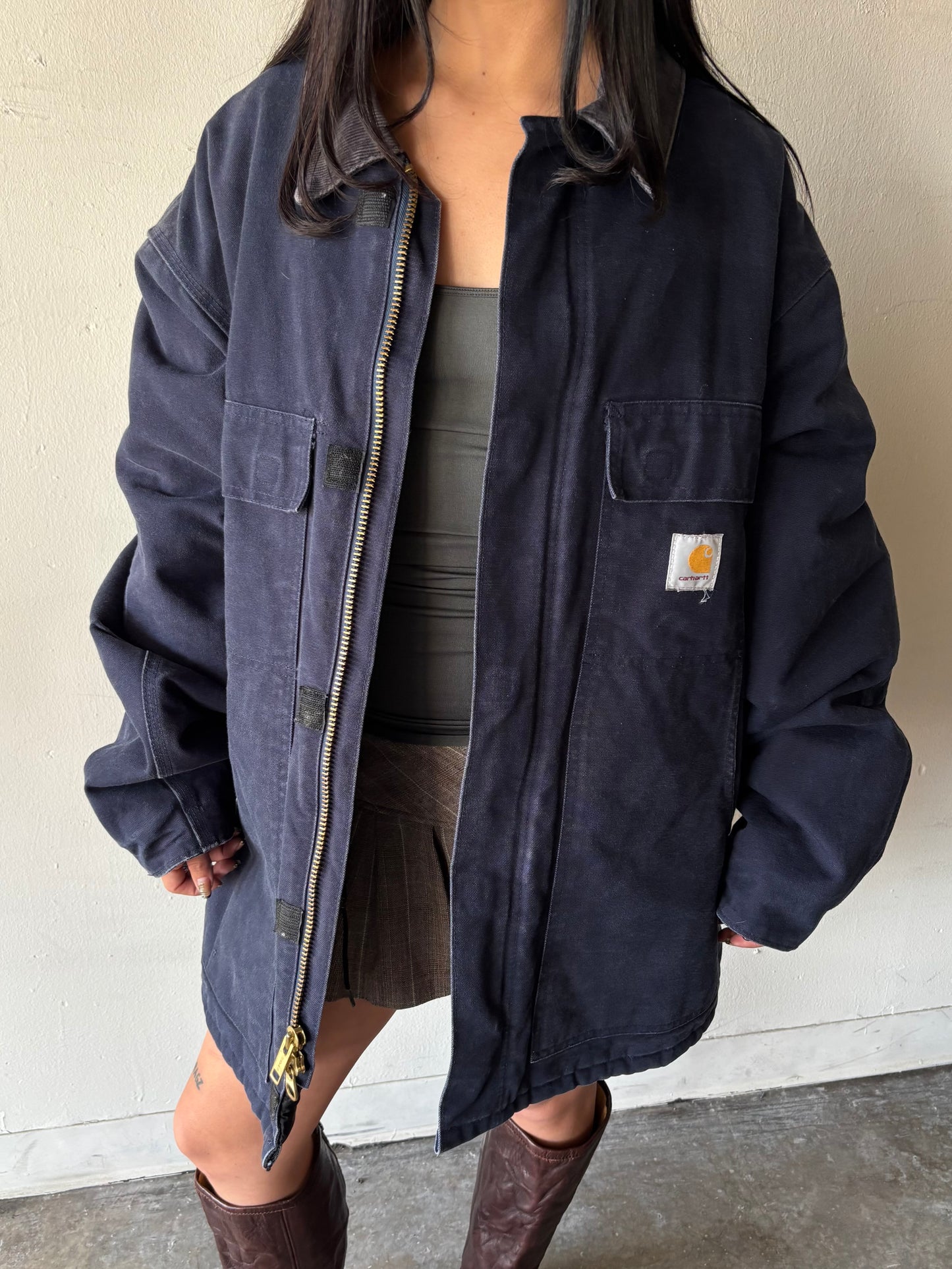 Vintage Navy Blue Carhartt Jacket