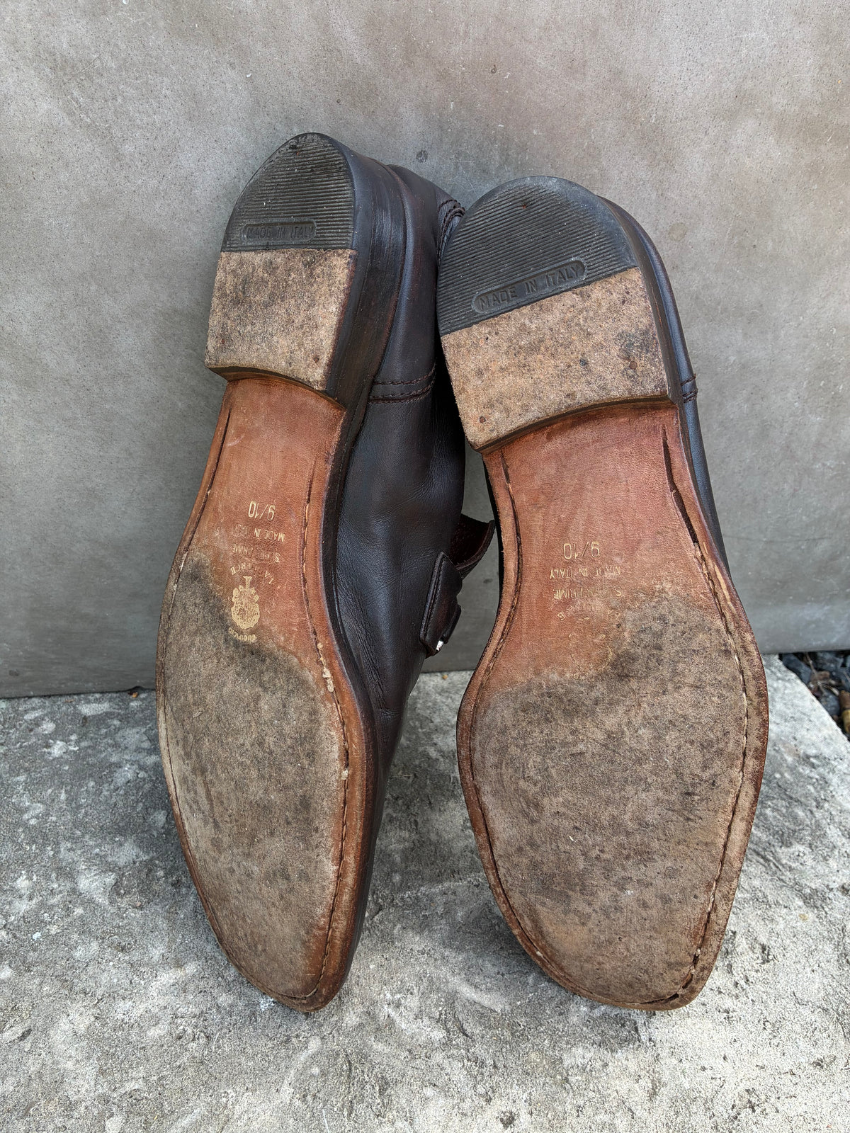 Vintage Gucci Brown Leather Loafers